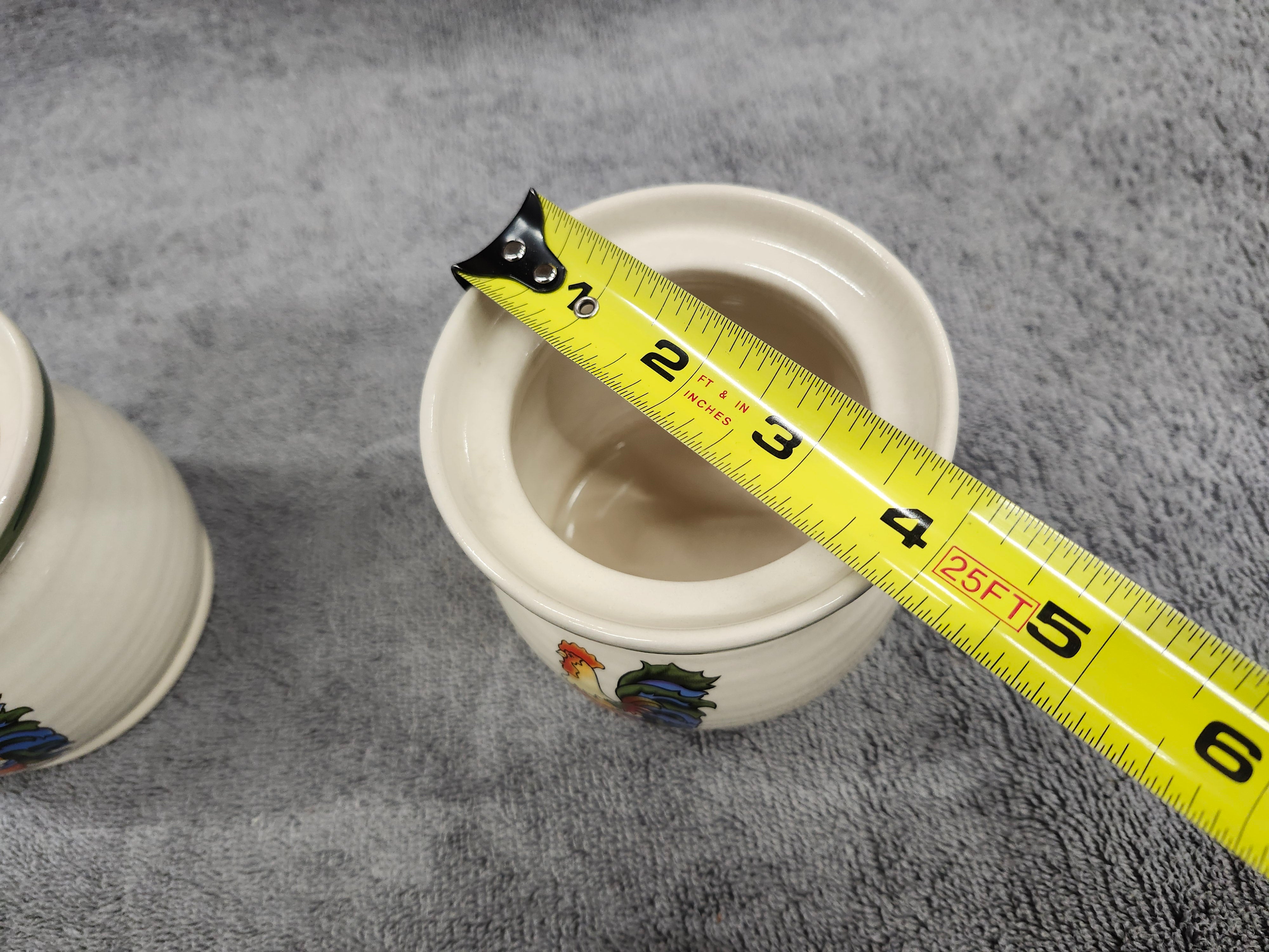 X2 pottery sugar bowls with lids