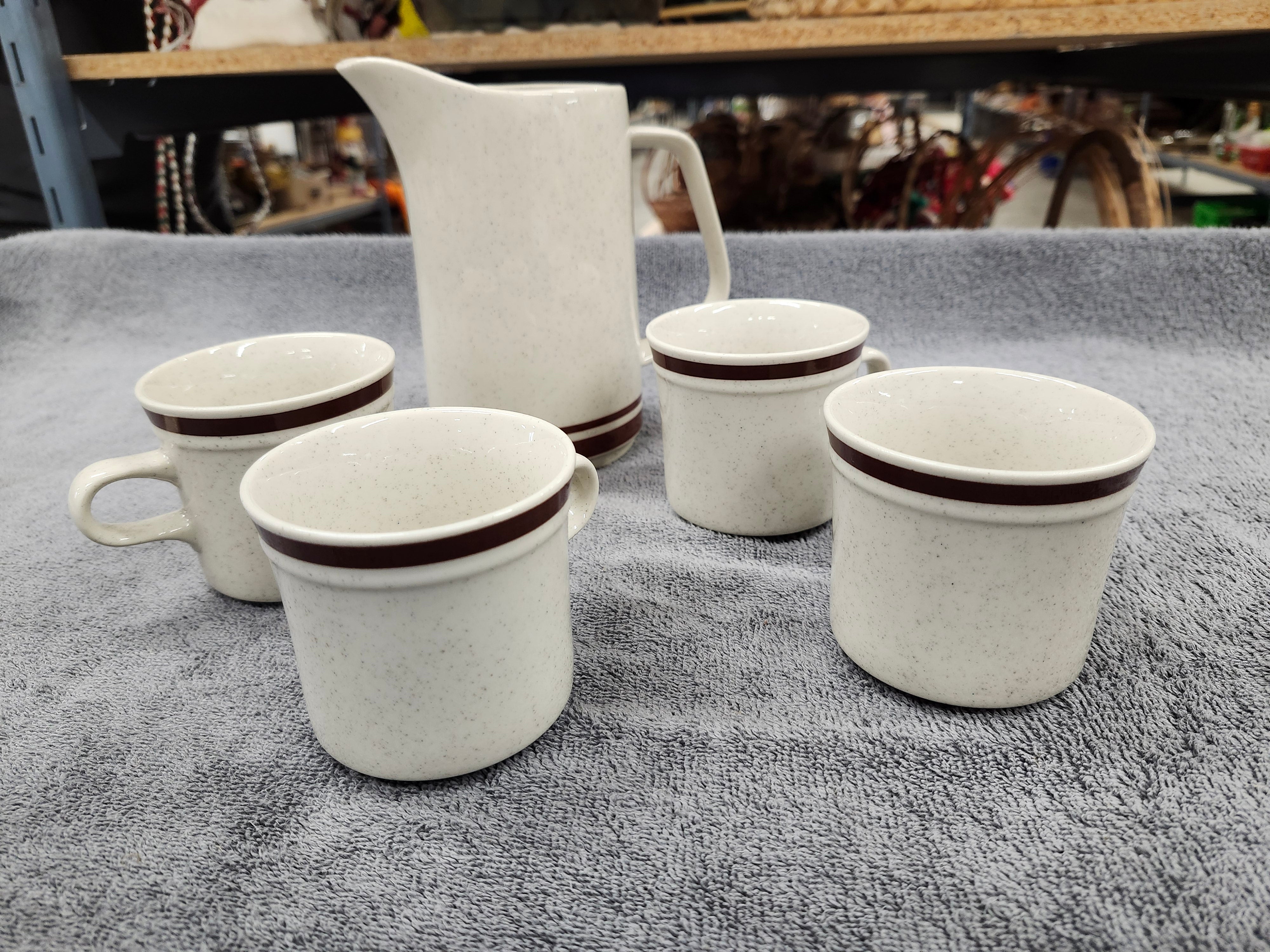 X5 stoneware - Jug & 4 mugs