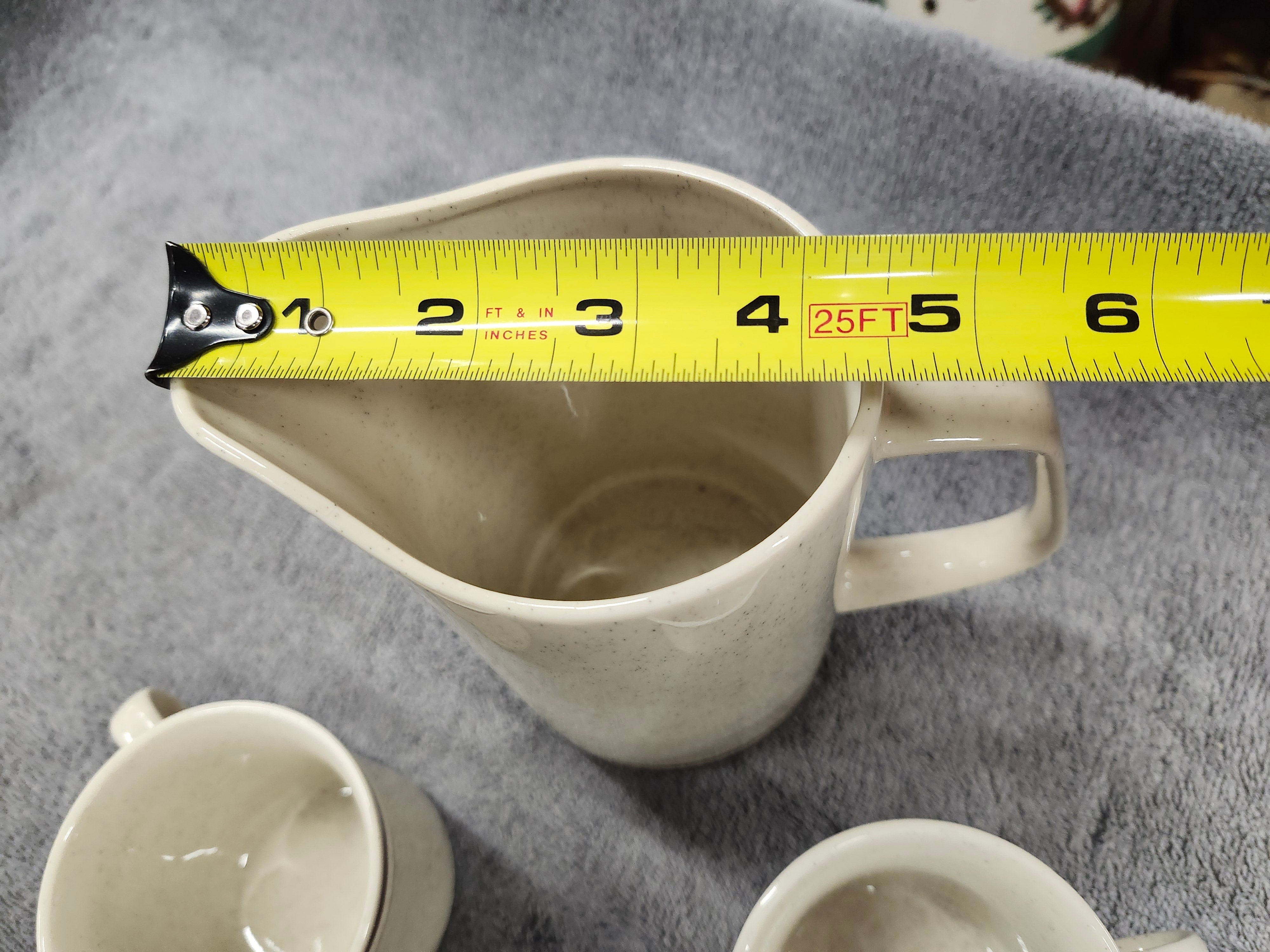 X5 stoneware - Jug & 4 mugs