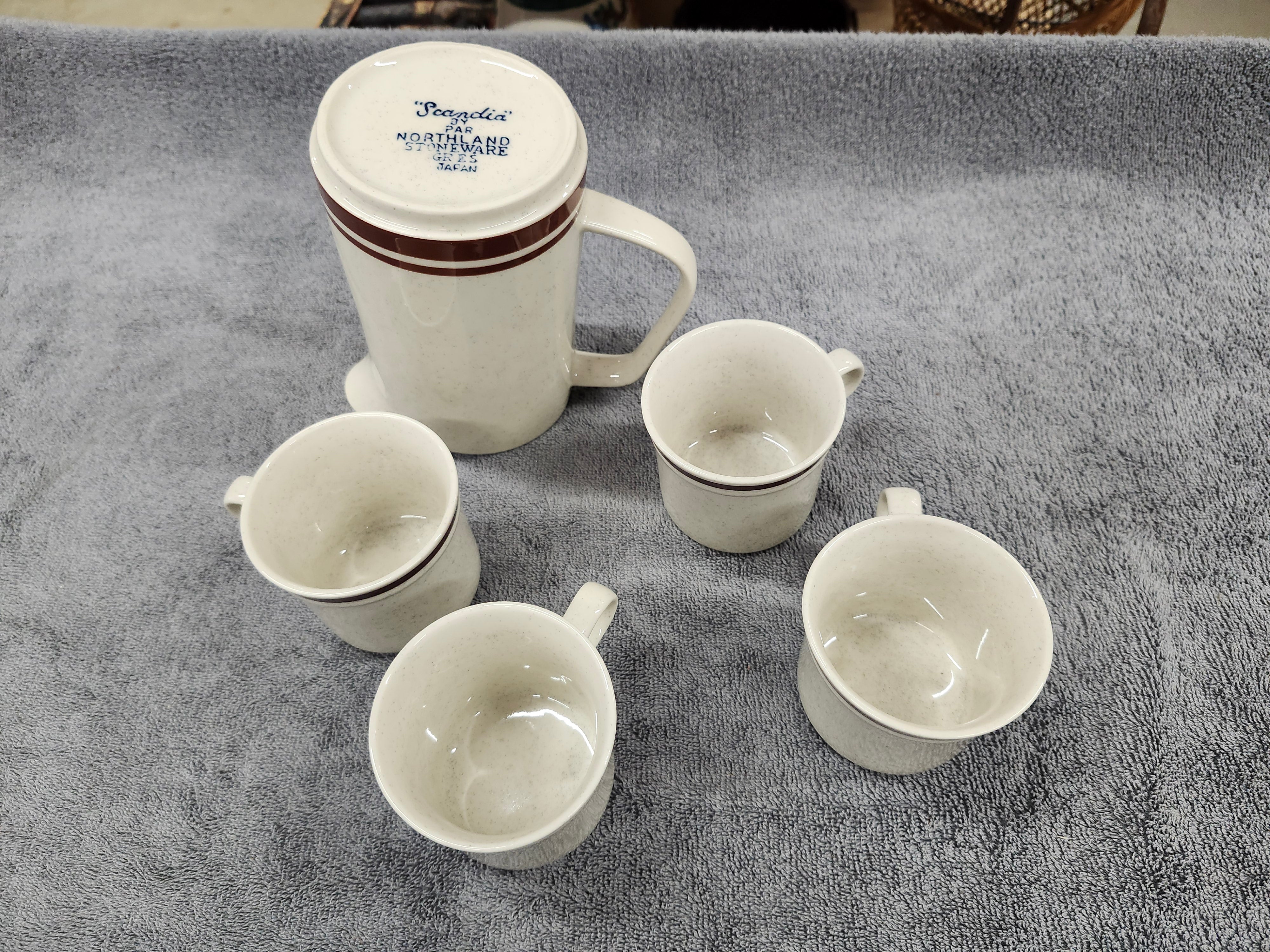 X5 stoneware - Jug & 4 mugs