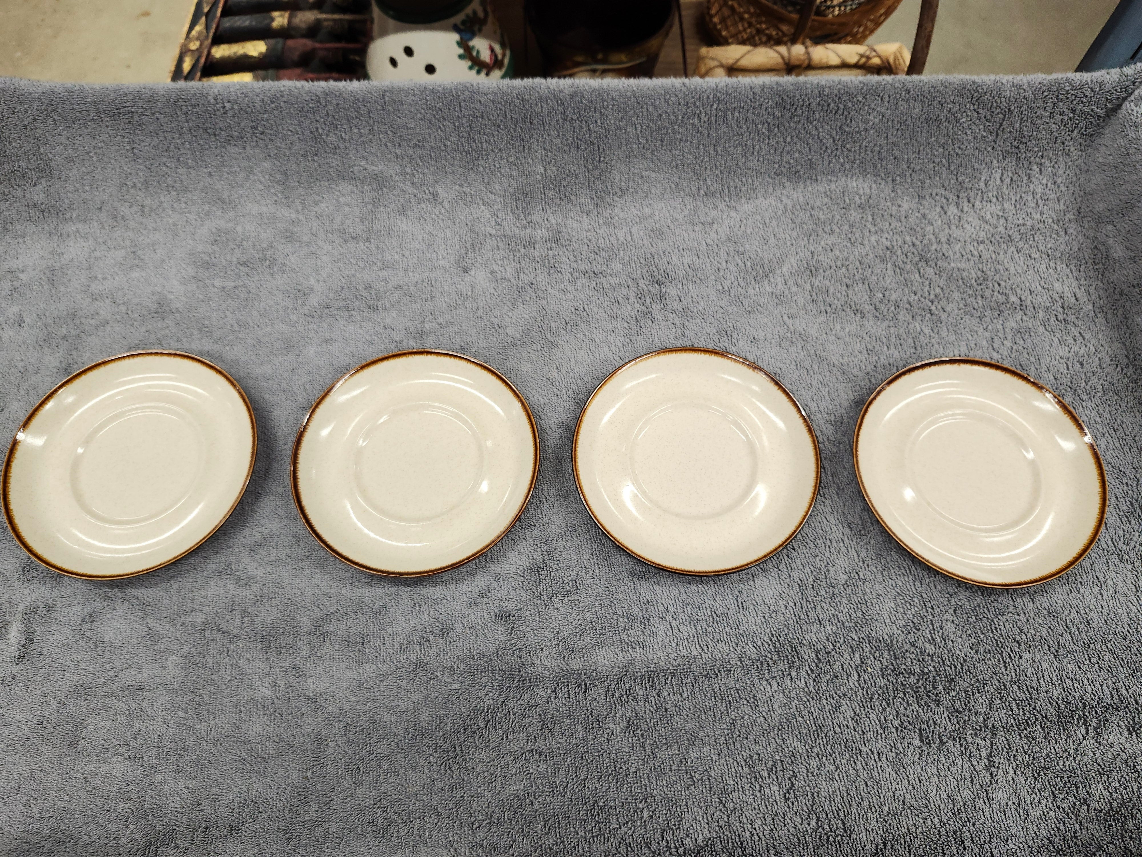 X4 stoneware saucers