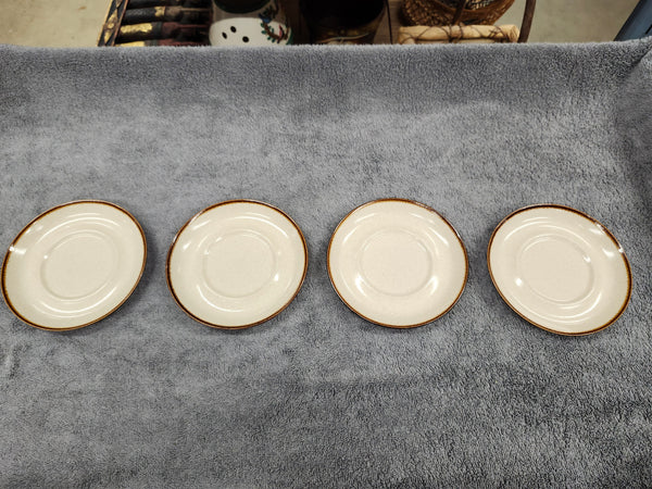 X4 stoneware saucers