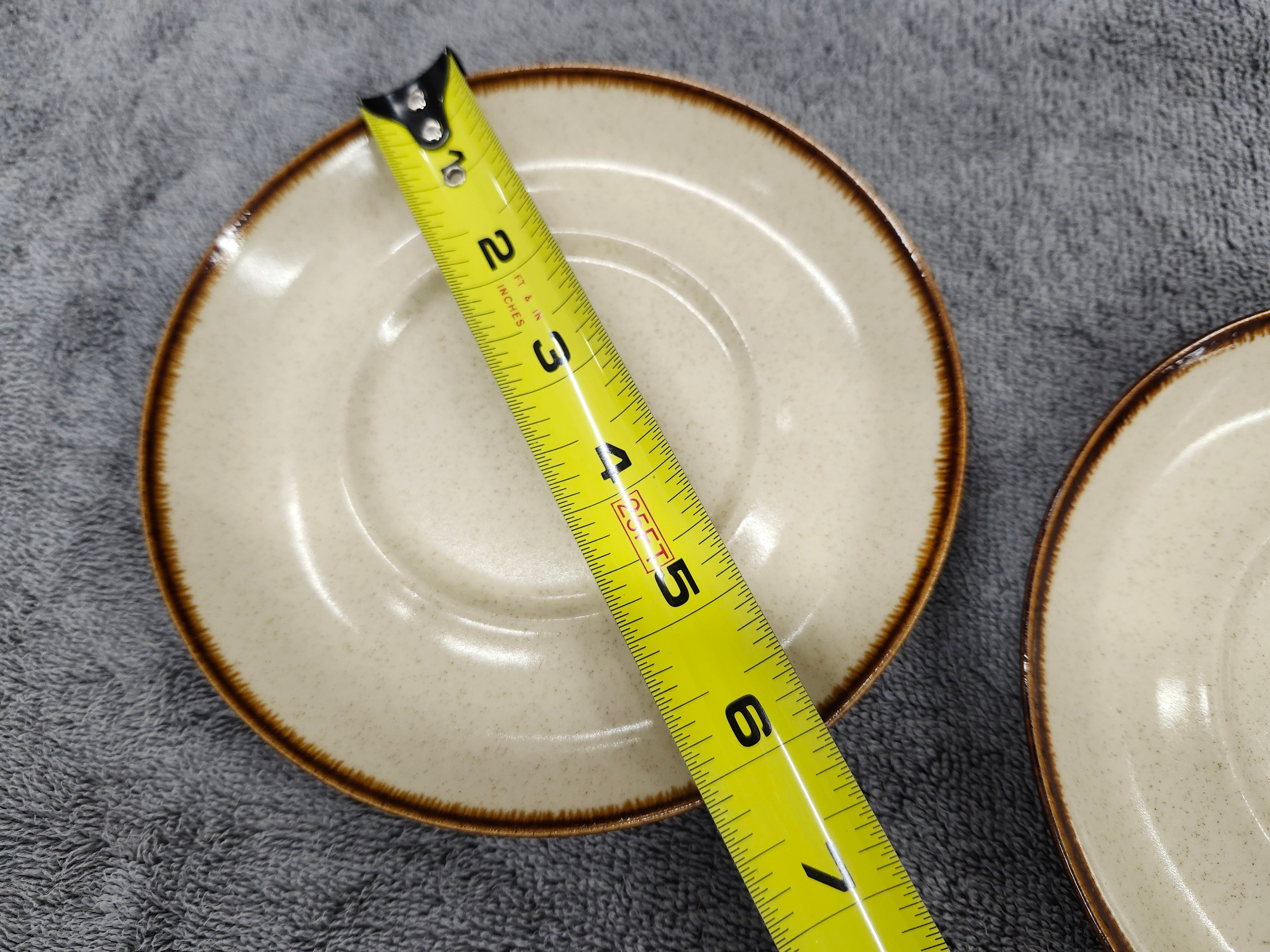 X4 stoneware saucers