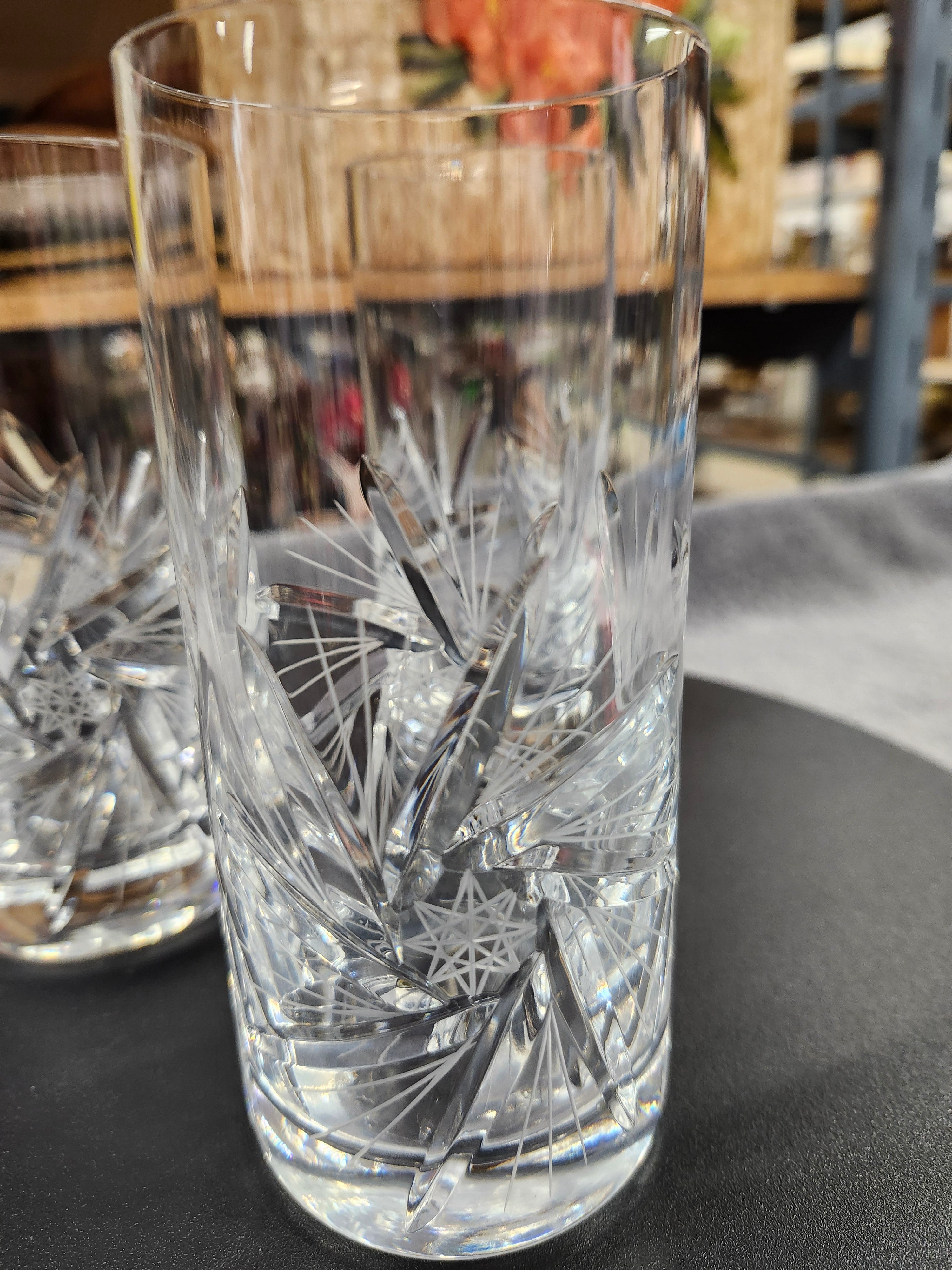 X3 crystal tall glasses
