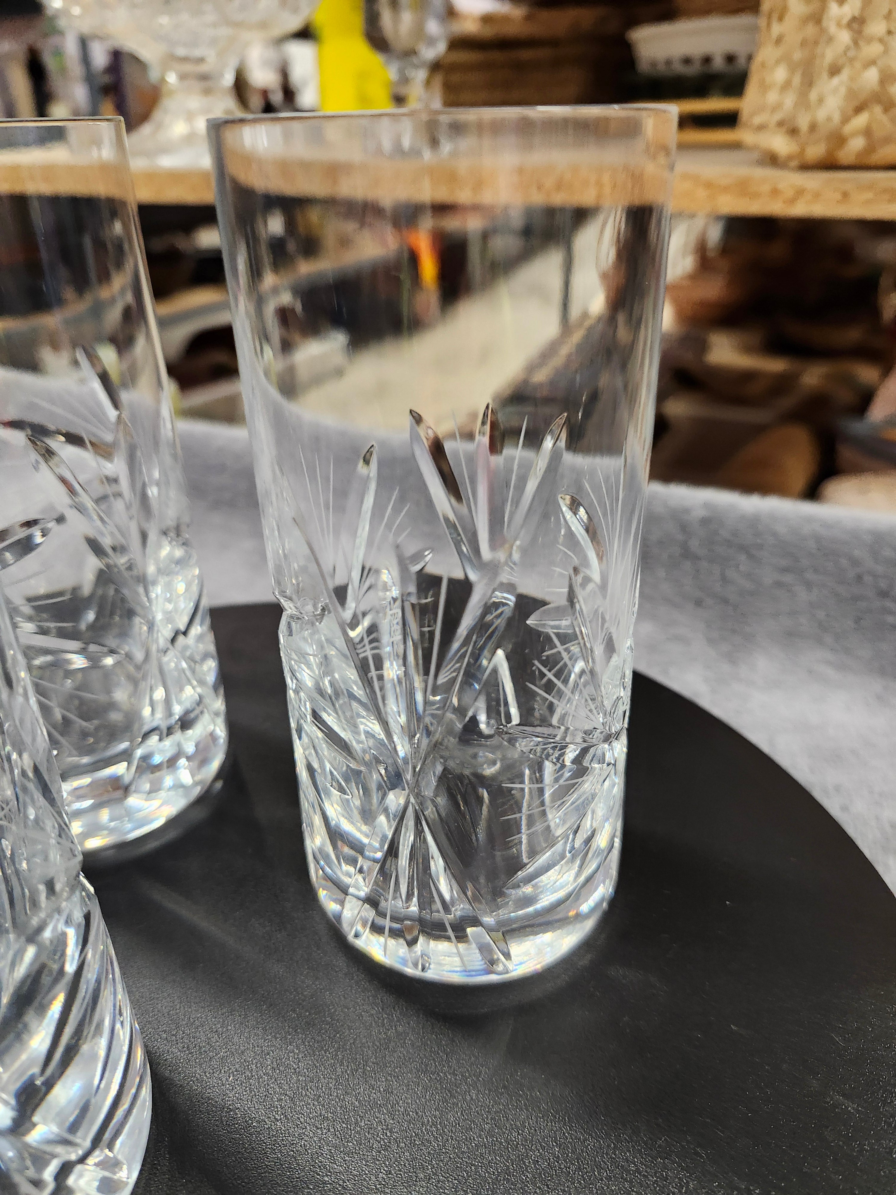 X3 crystal tall glasses
