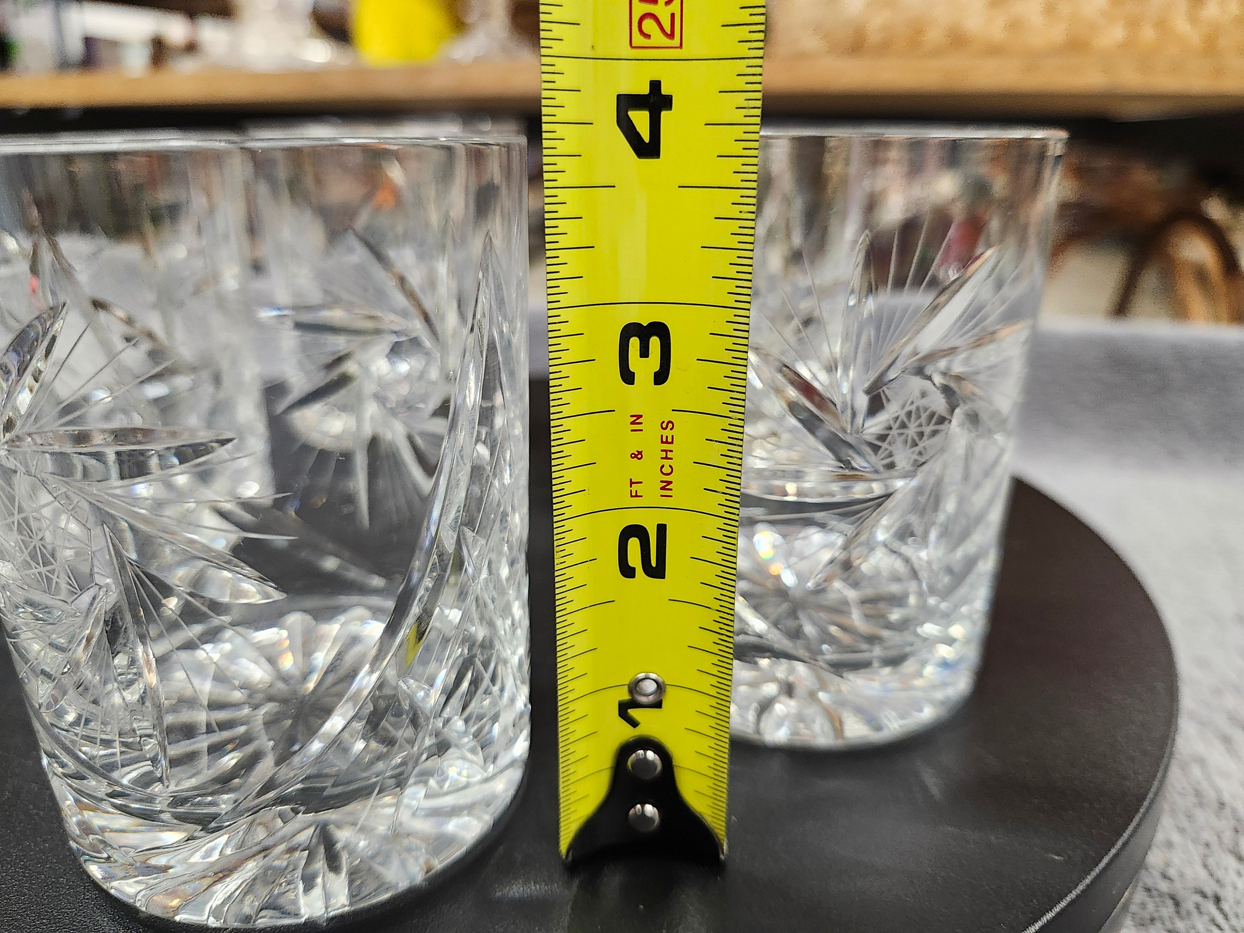 Crystal tumbler whiskey glasses x5