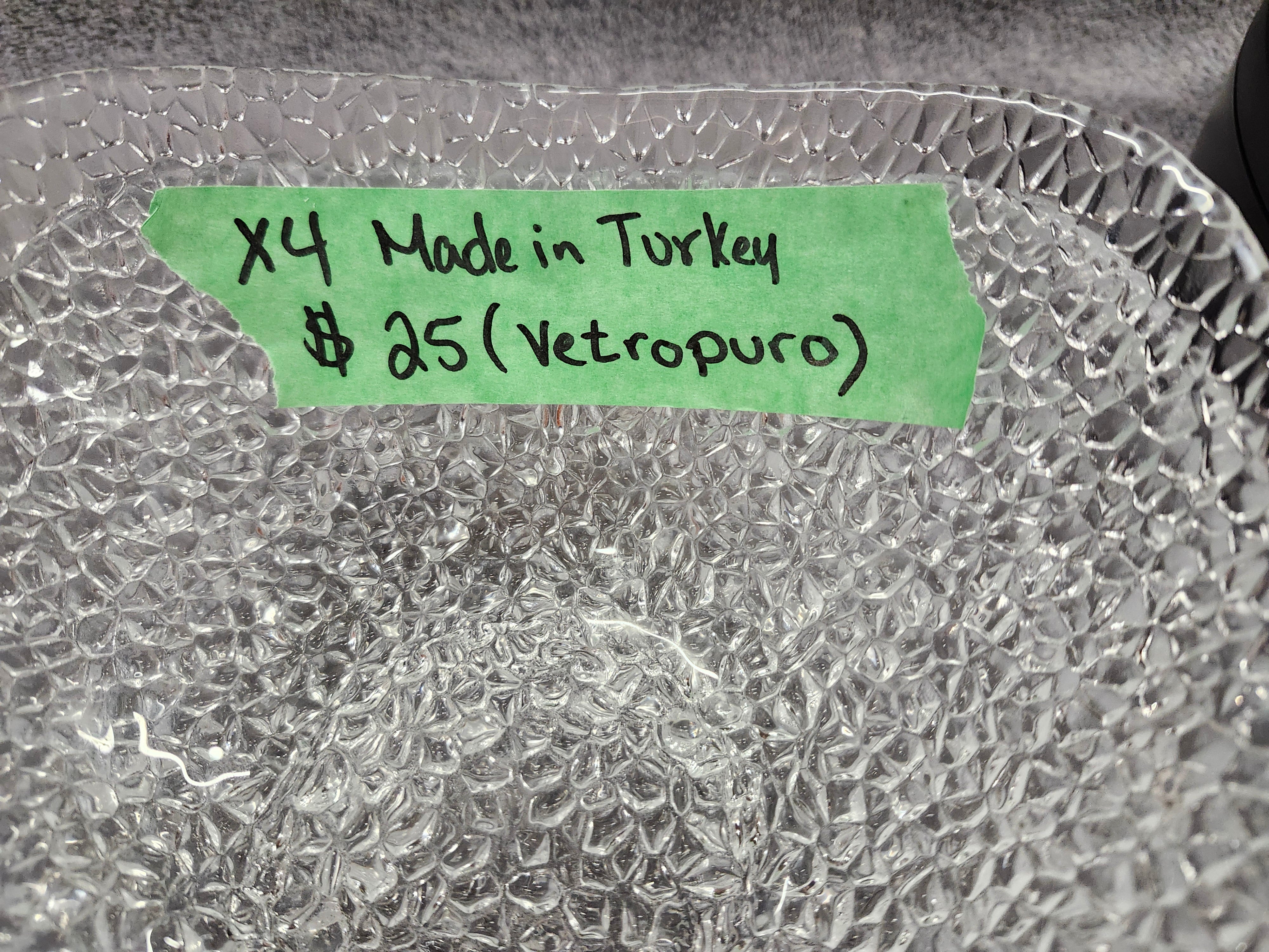 X4 Vetropuro glass bowls