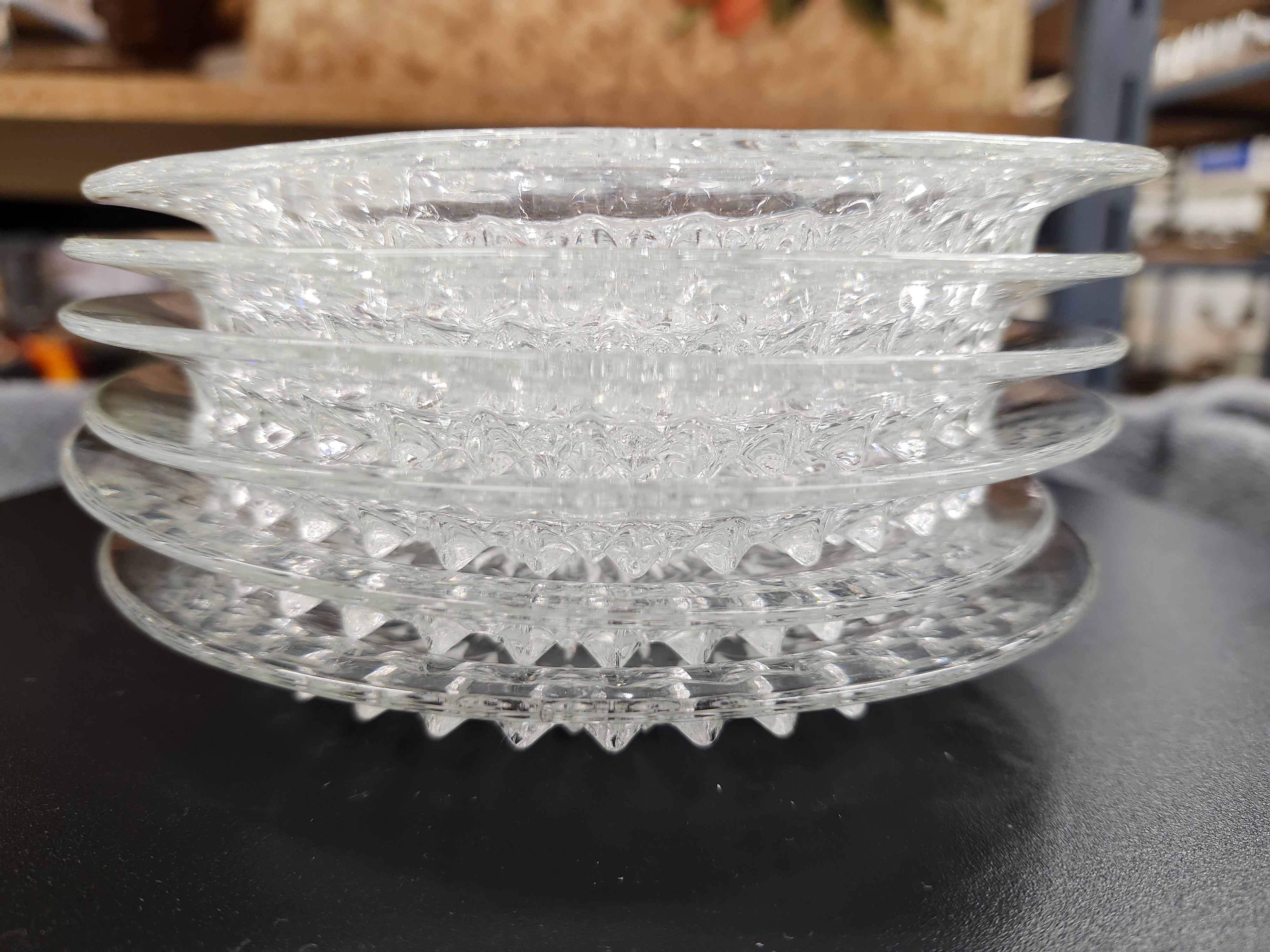 X6 Clear glass saucers