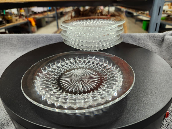X6 Clear glass saucers