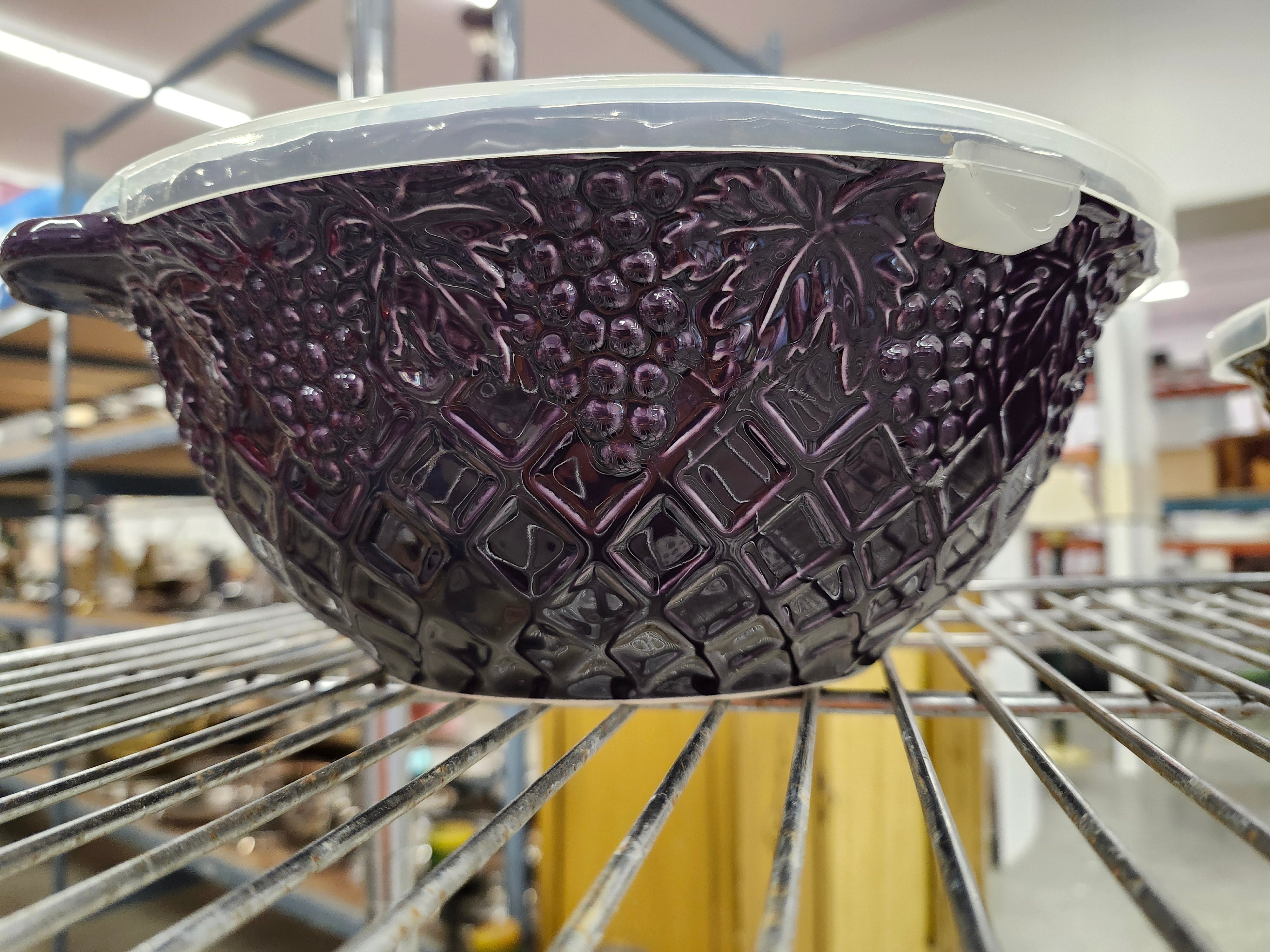 X3 purple matching mixing bowls with lids