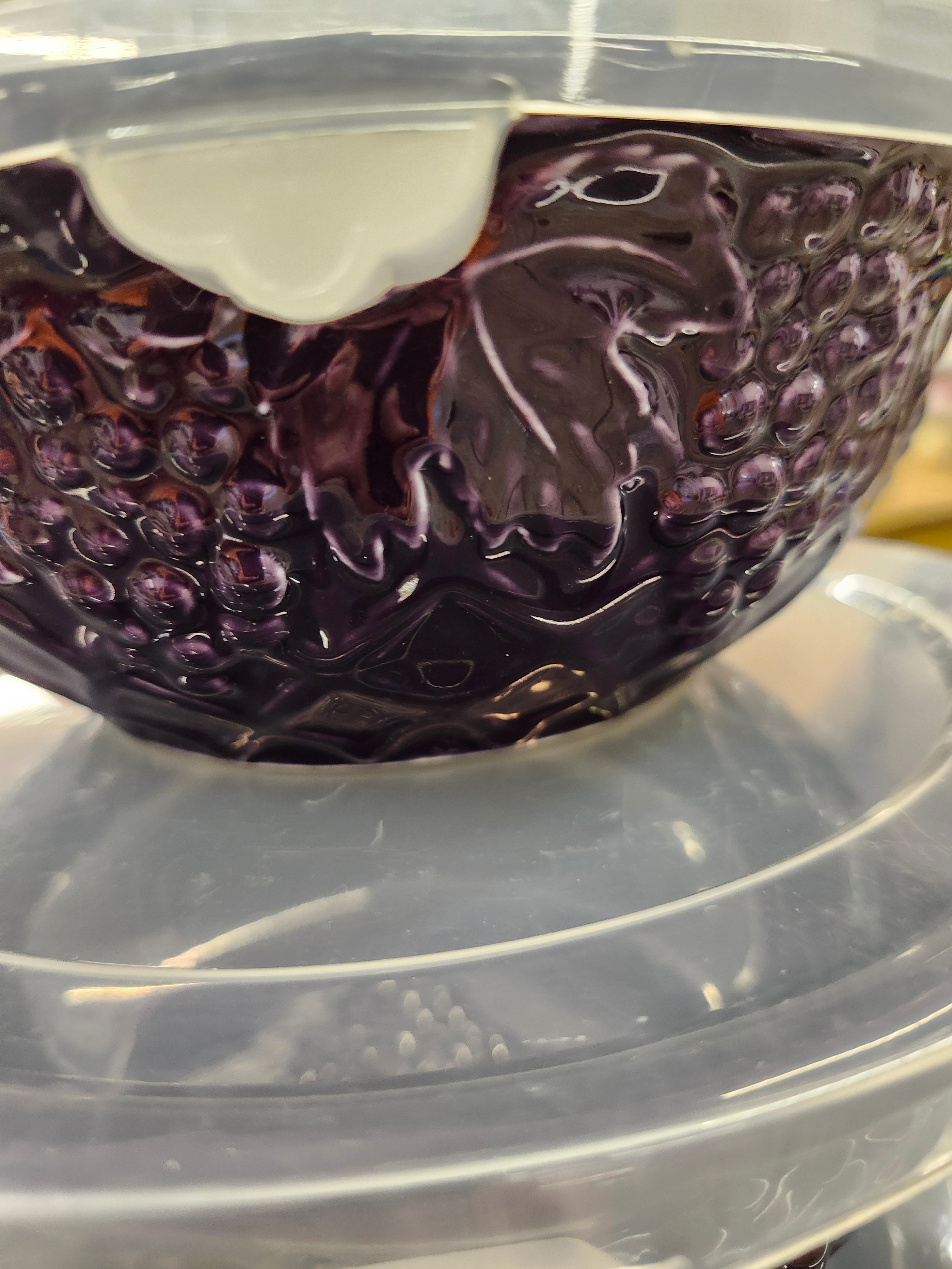 X3 purple matching mixing bowls with lids