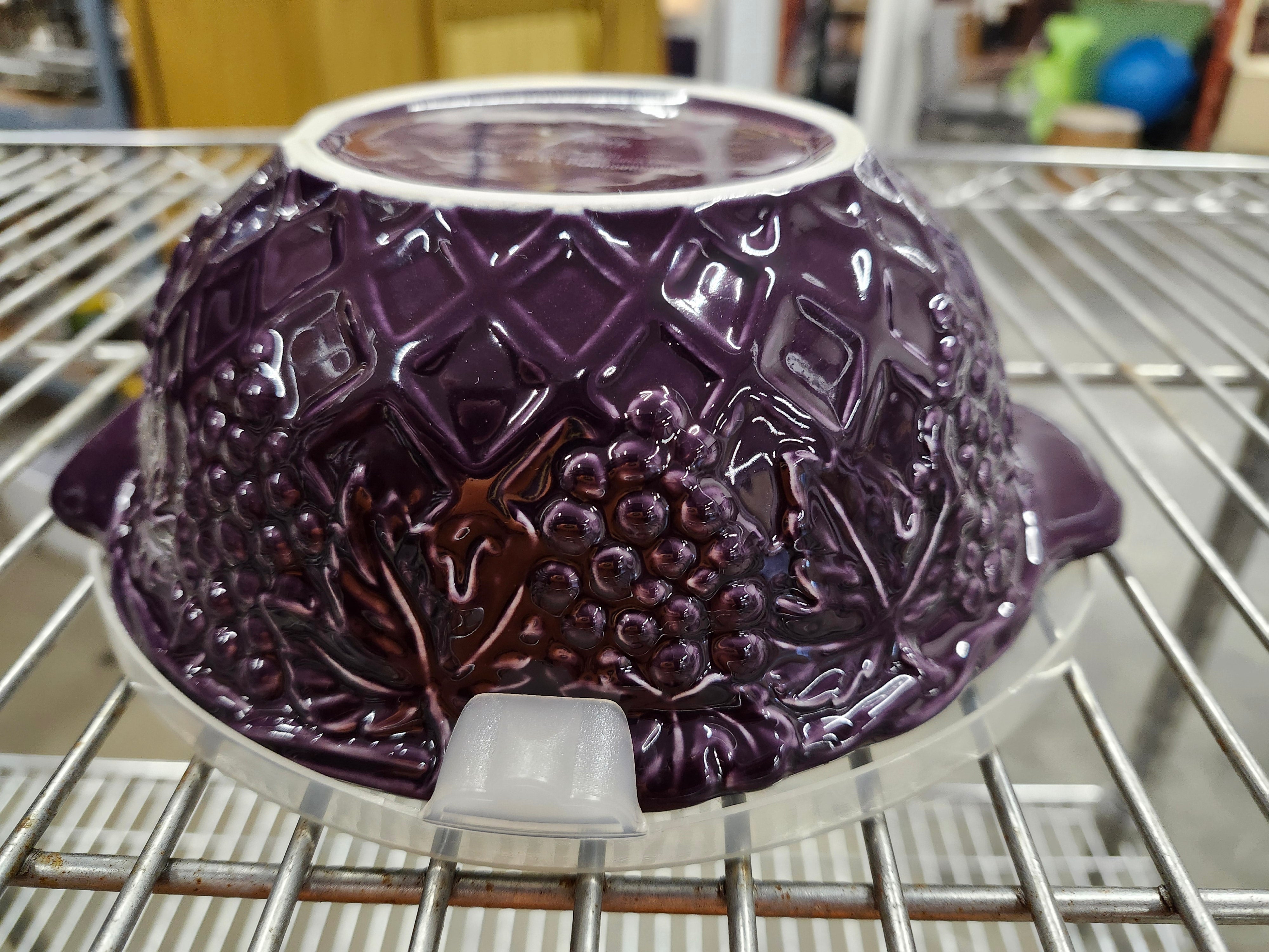X3 purple matching mixing bowls with lids