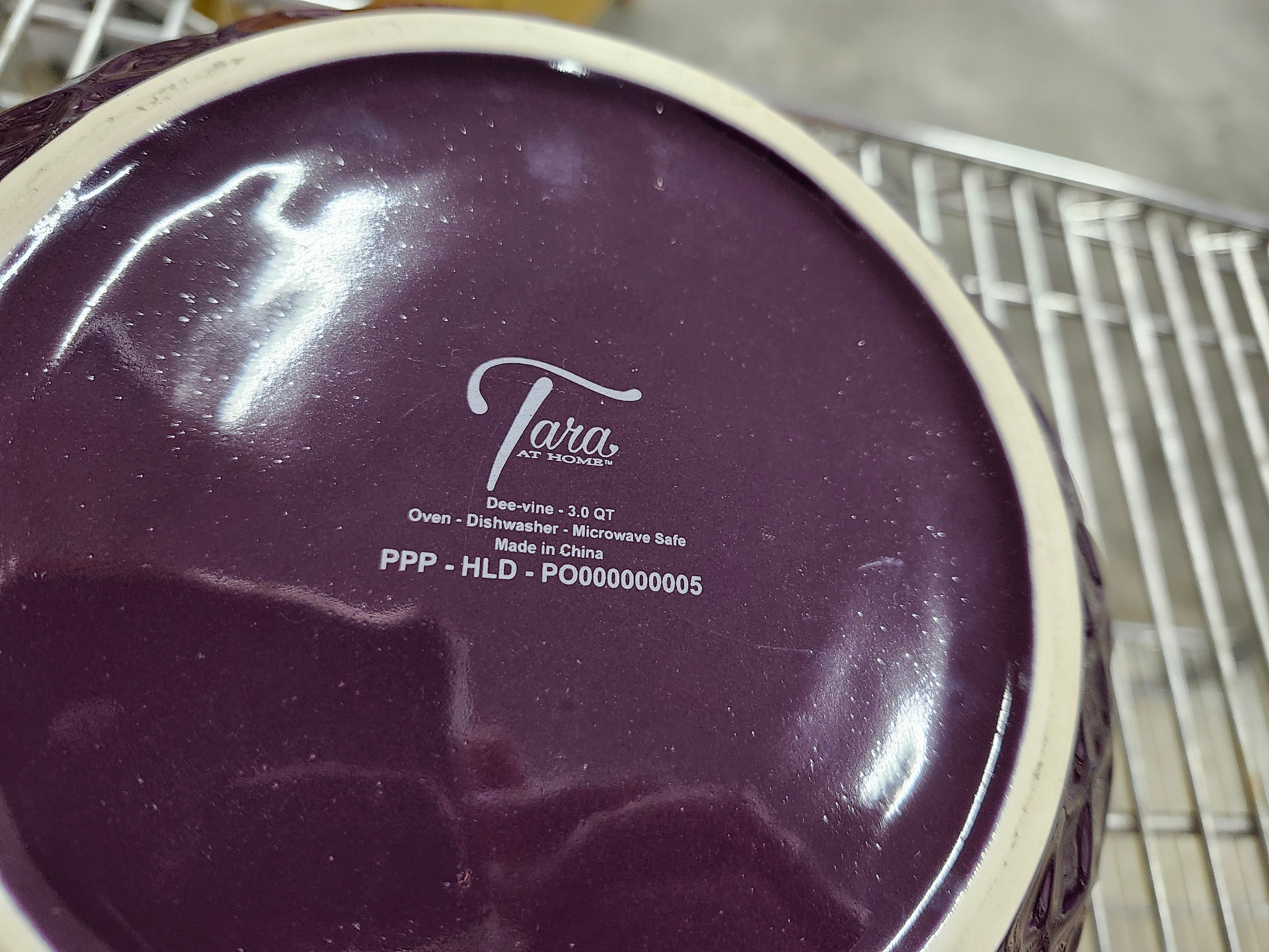 X3 purple matching mixing bowls with lids