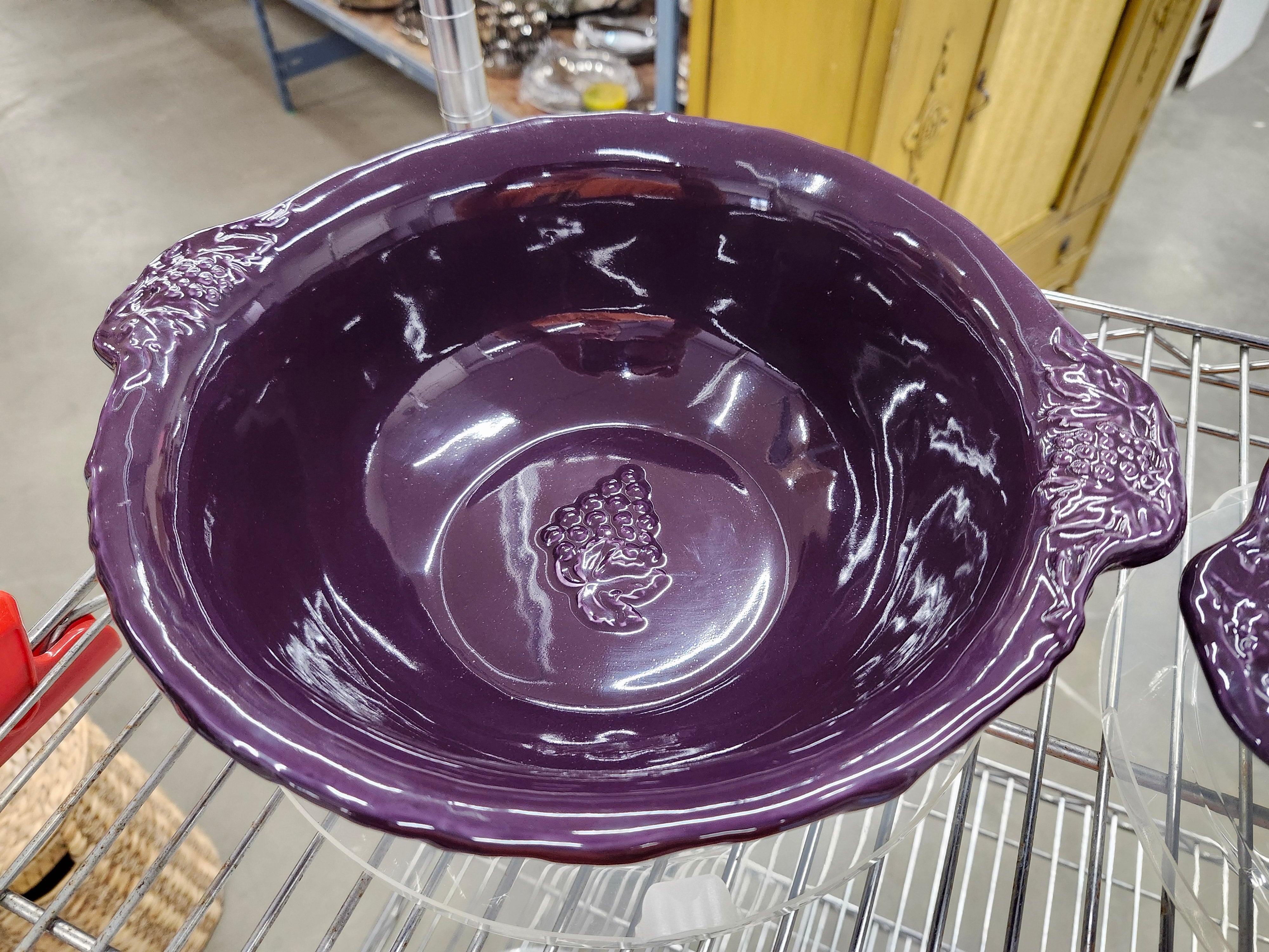 X3 purple matching mixing bowls with lids