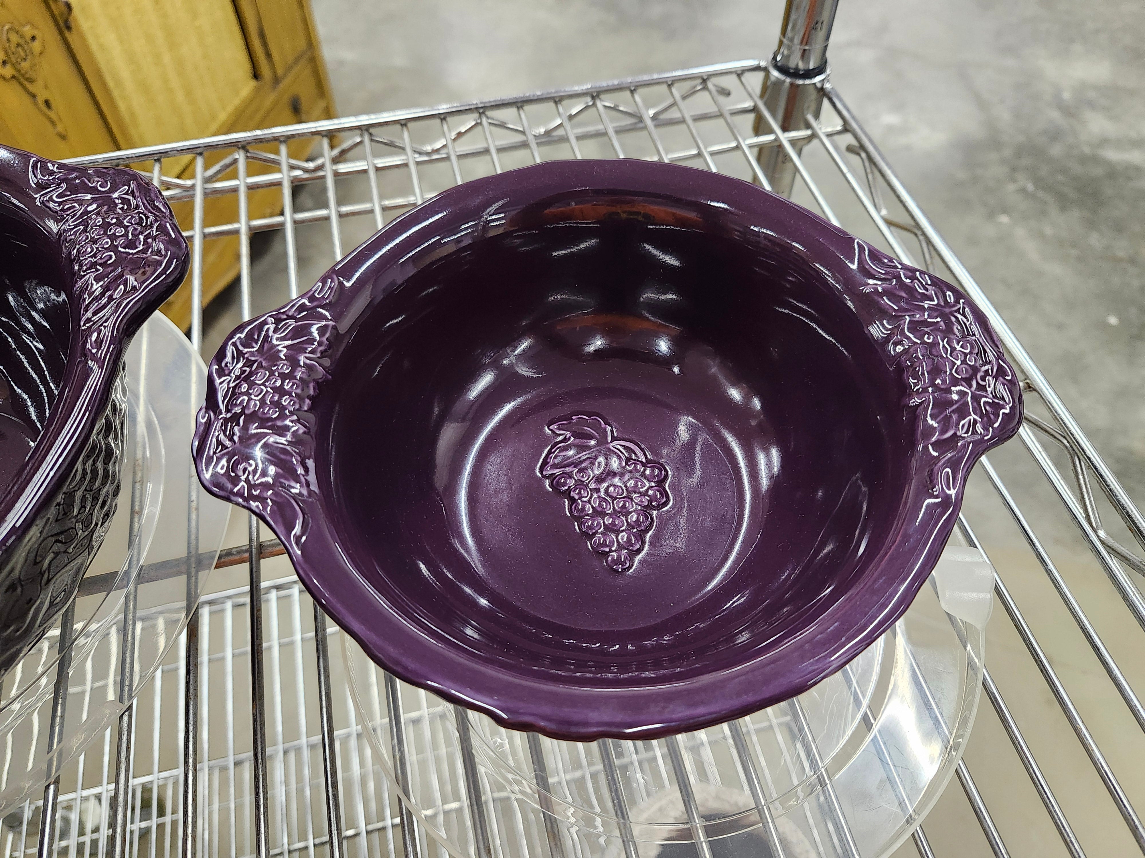 X3 purple matching mixing bowls with lids