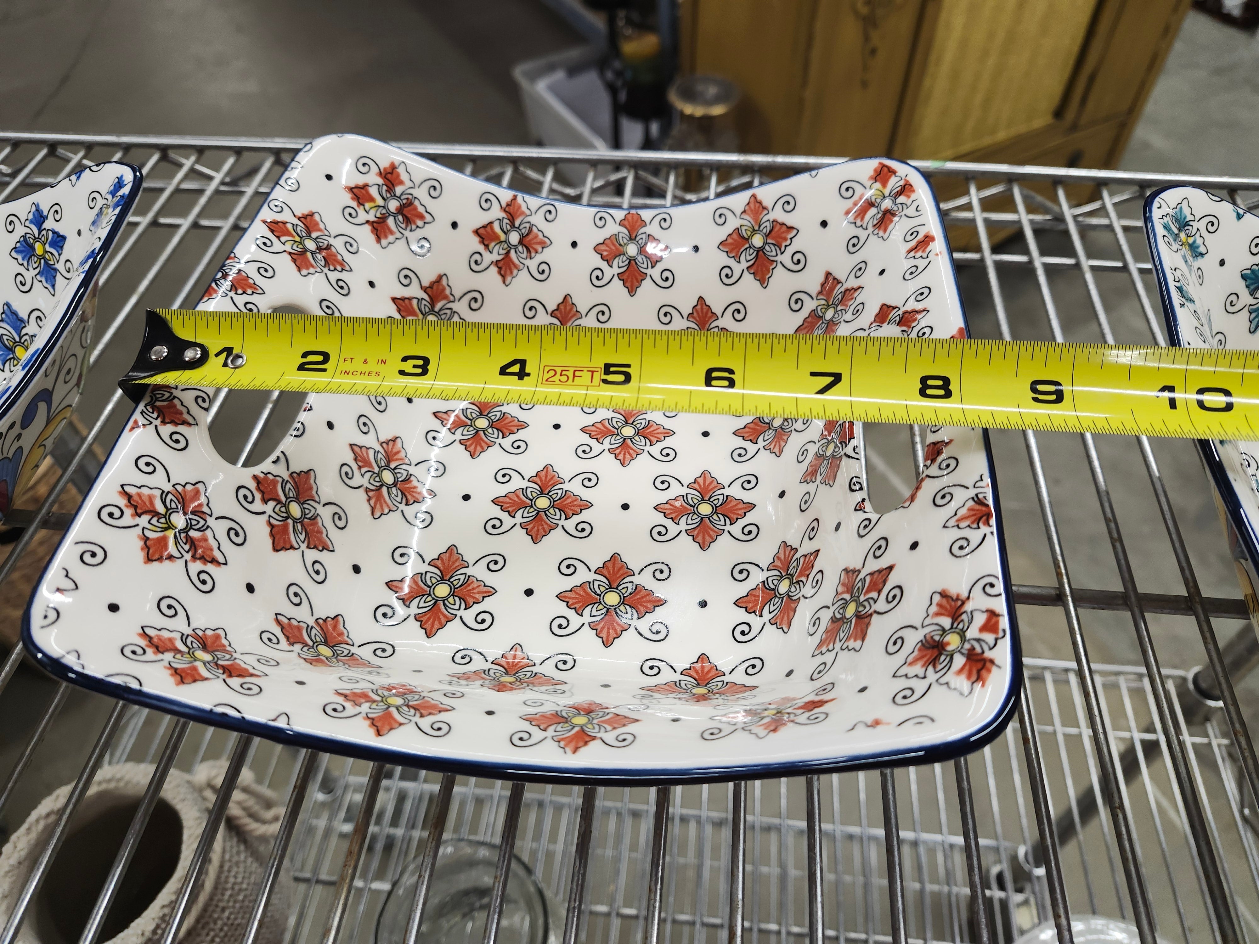X3 fancy square bowls