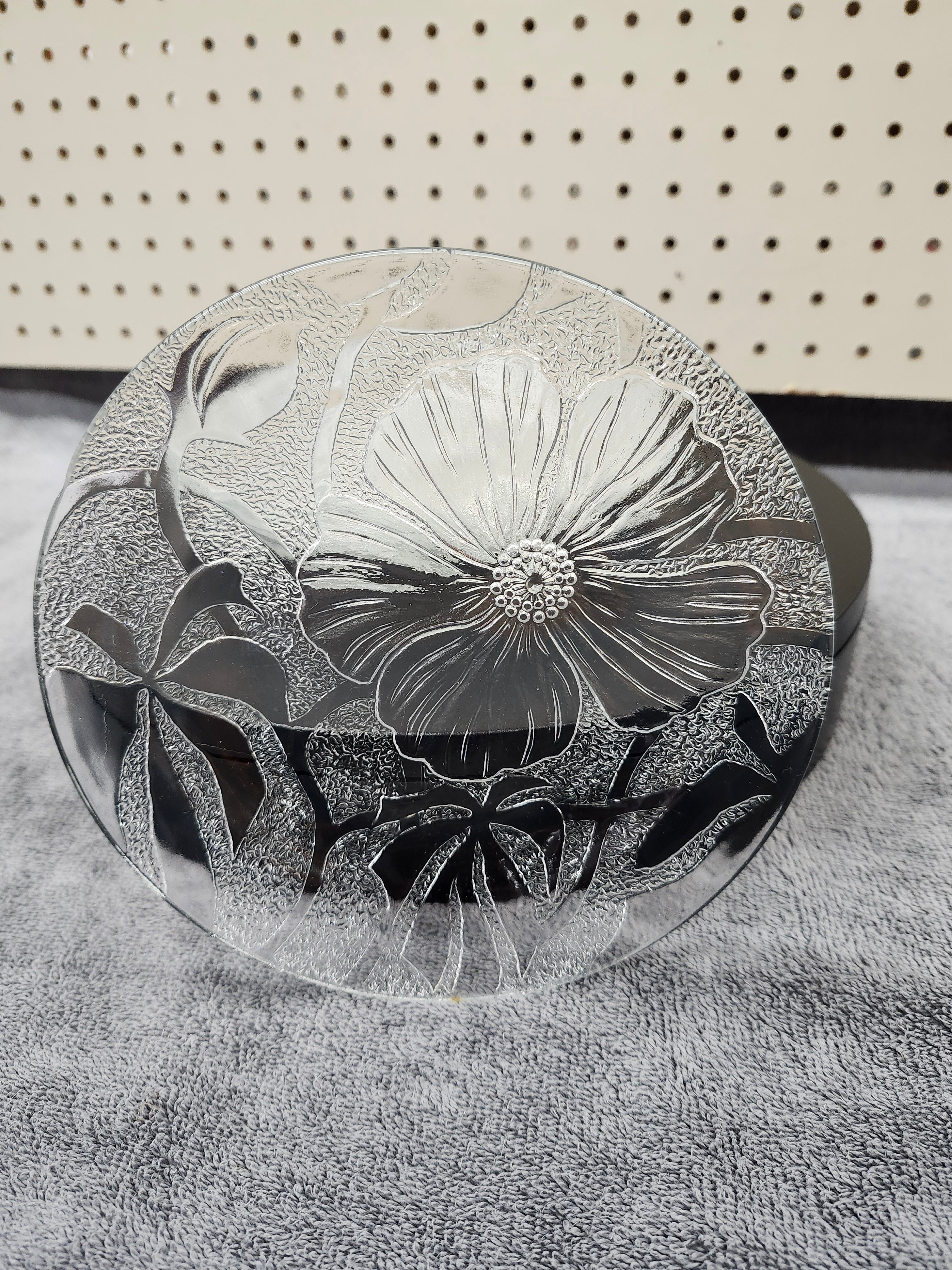 X6 fancy clear glass etched design