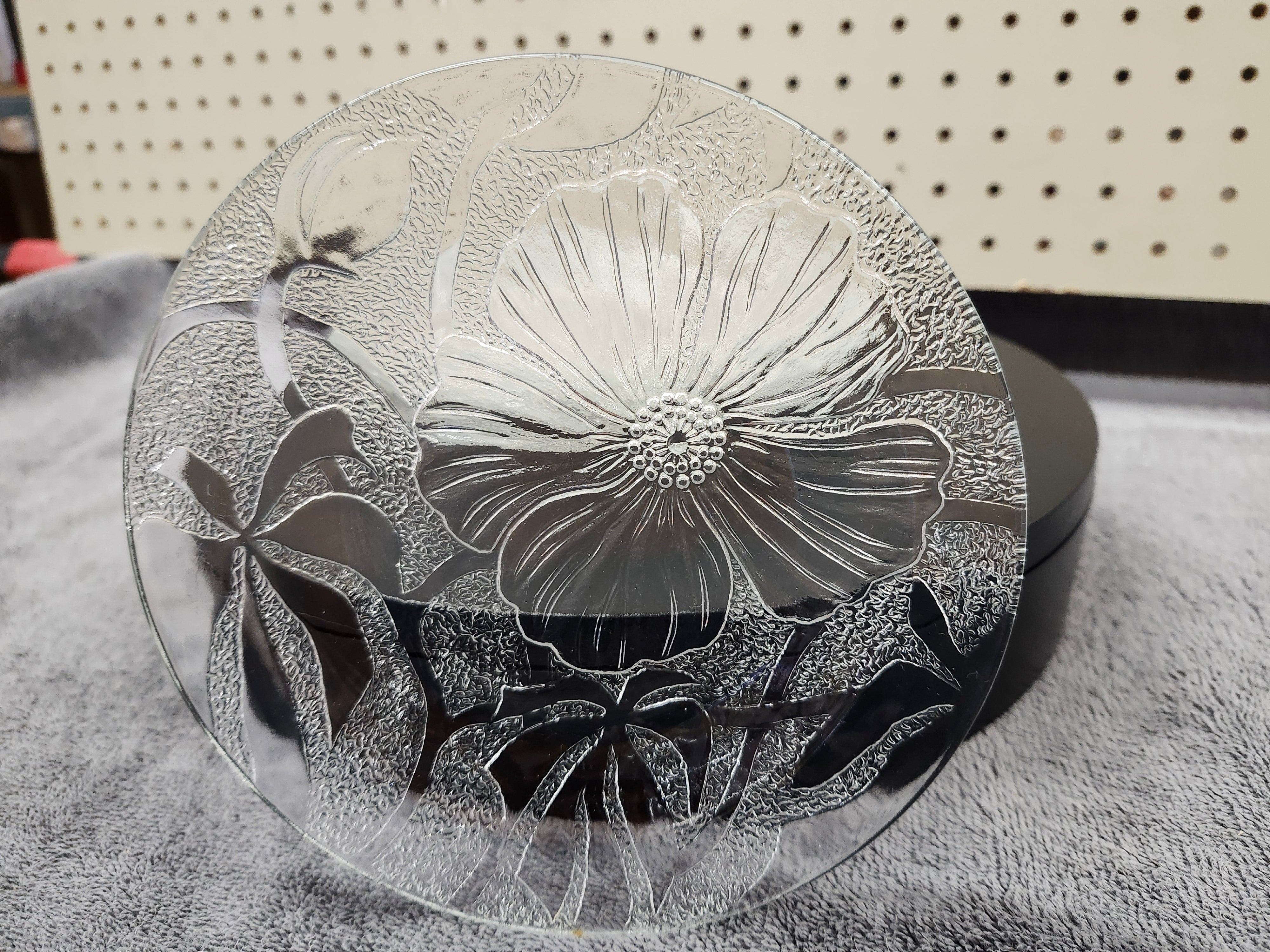 X6 fancy clear glass etched design