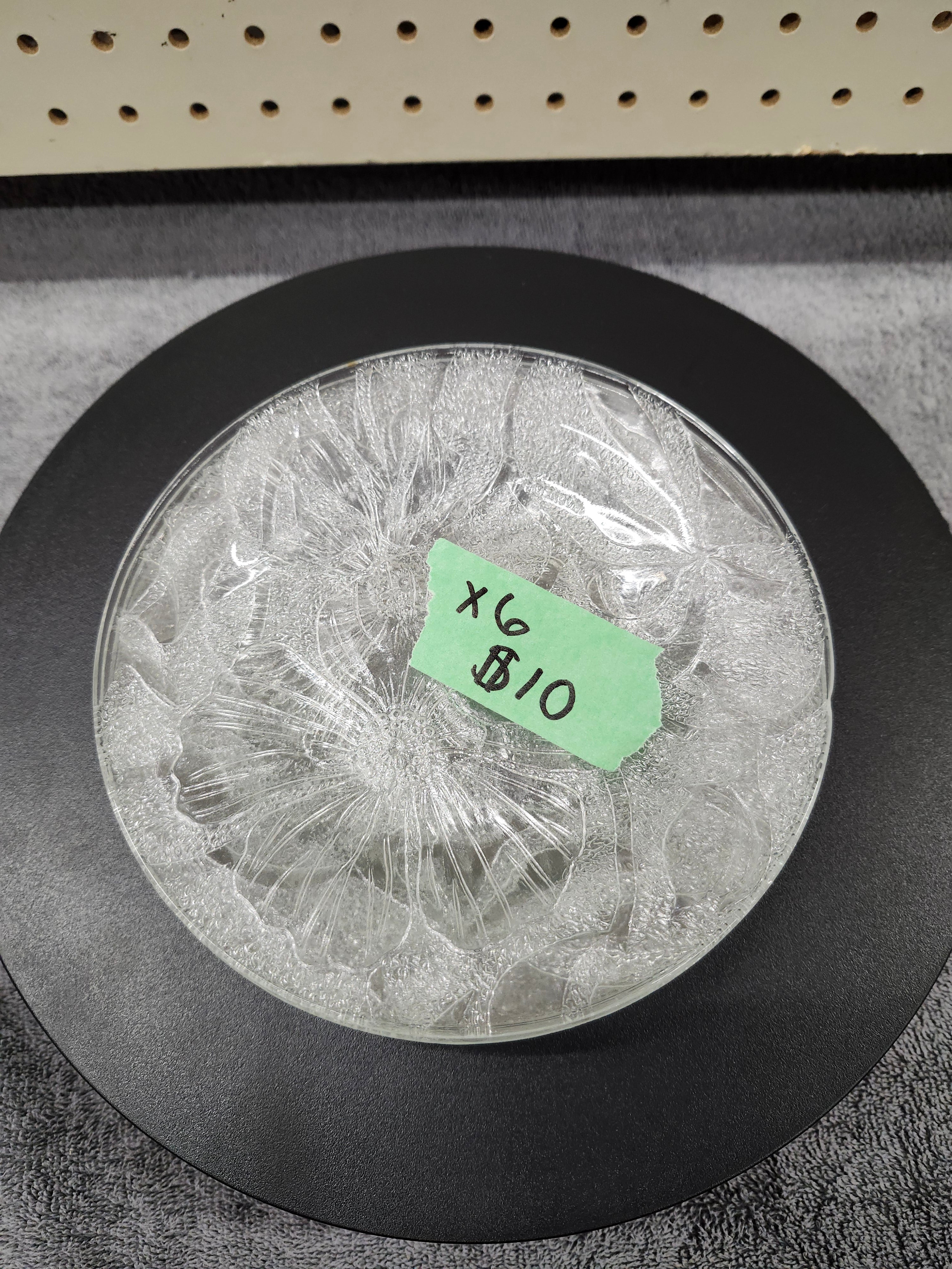 X6 fancy clear glass etched design