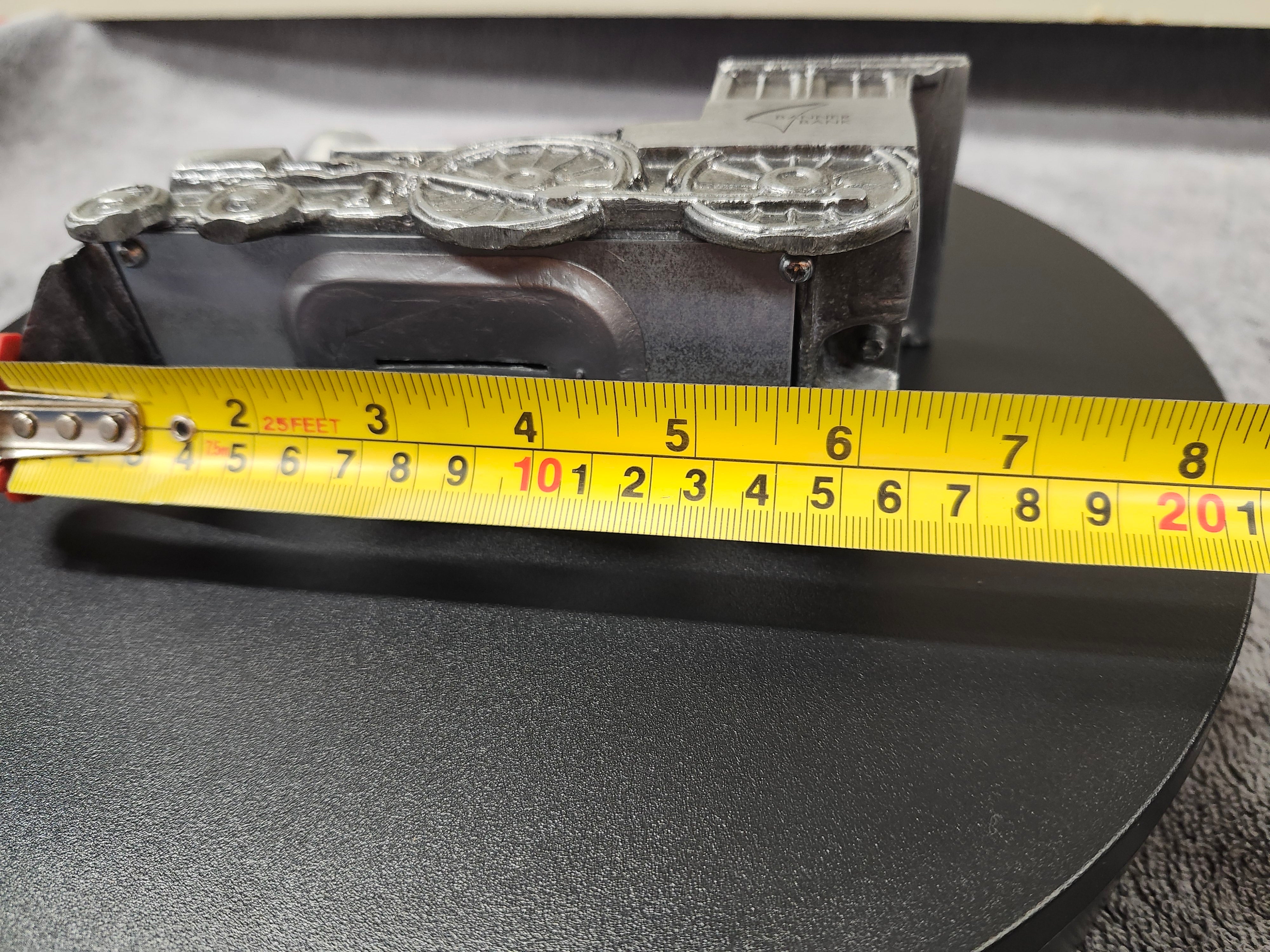 Metal train piggy bank