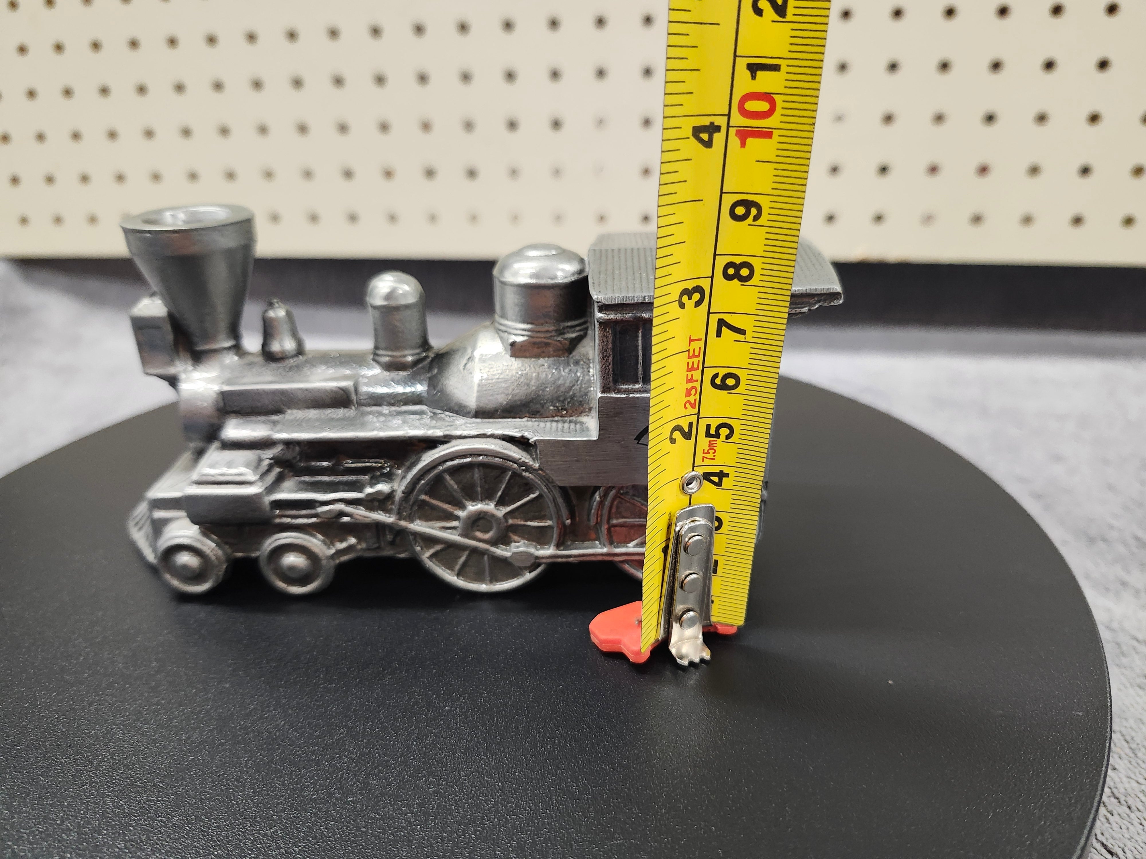 Metal train piggy bank