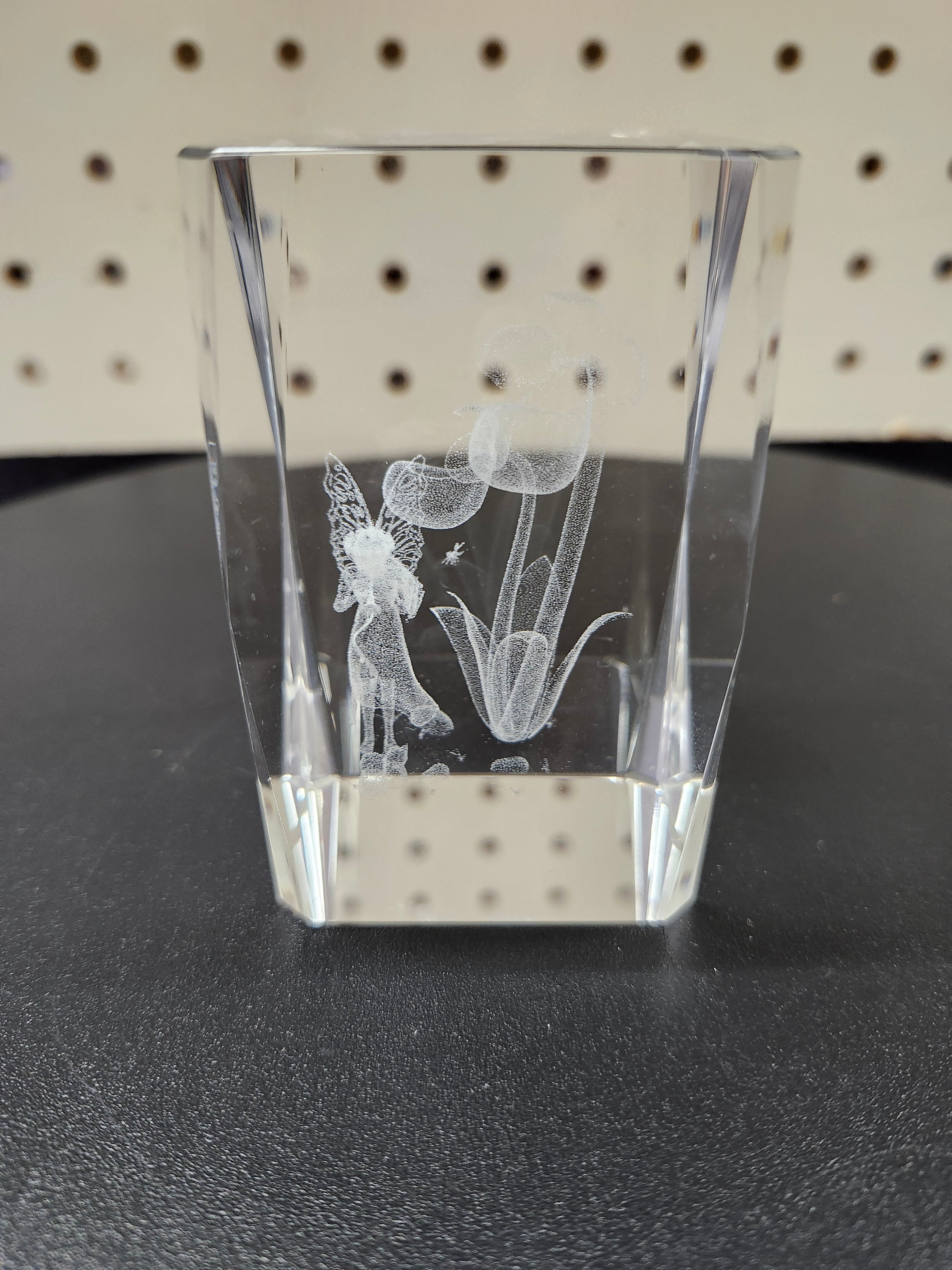 Glass decor with light up base