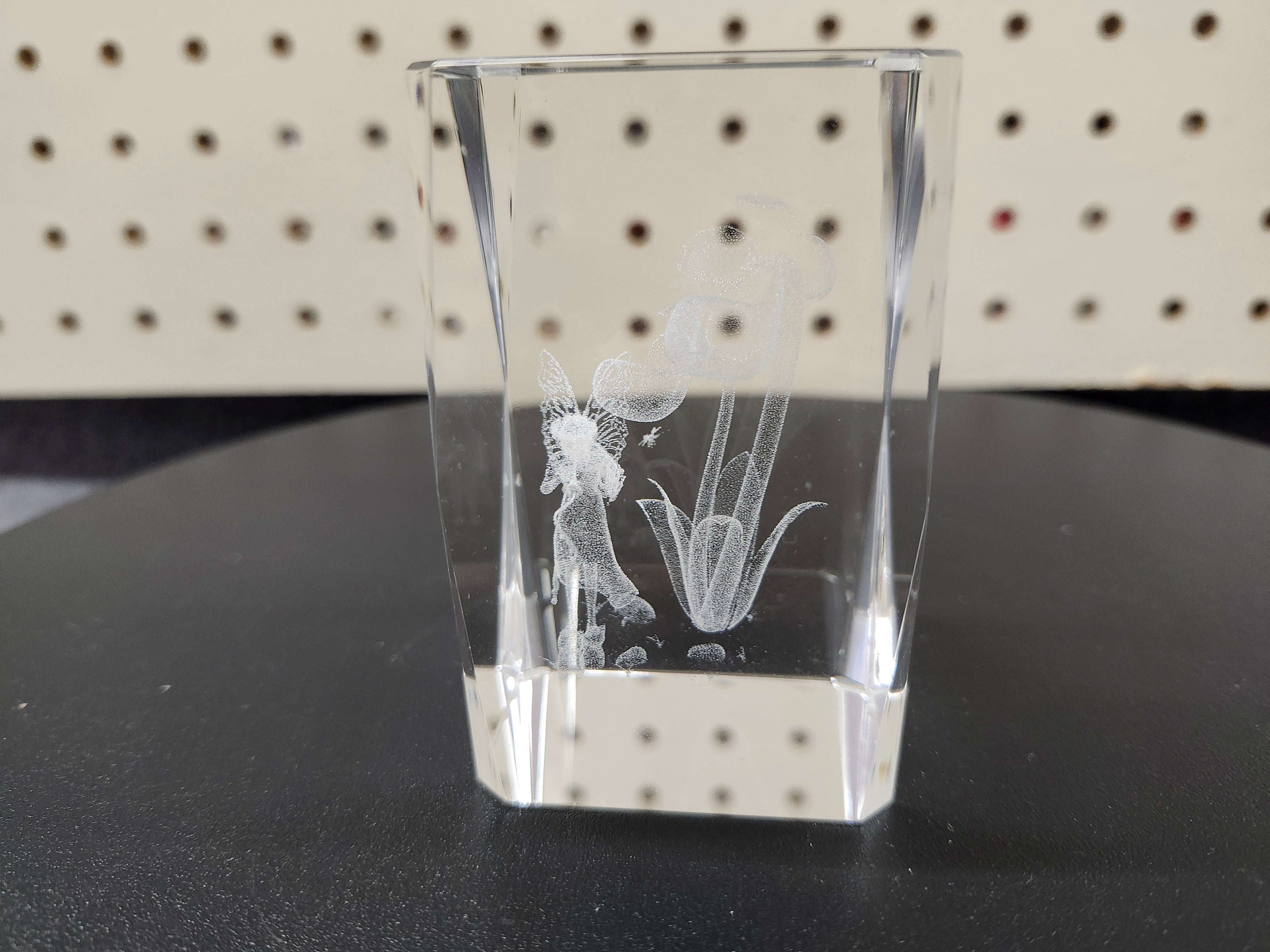Glass decor with light up base