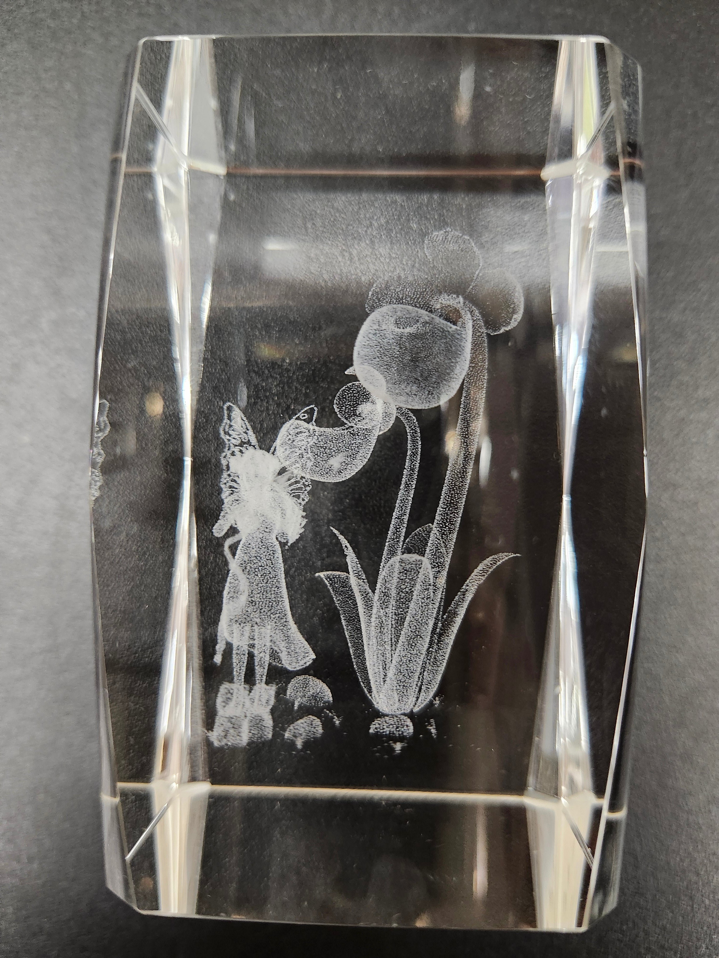 Glass decor with light up base