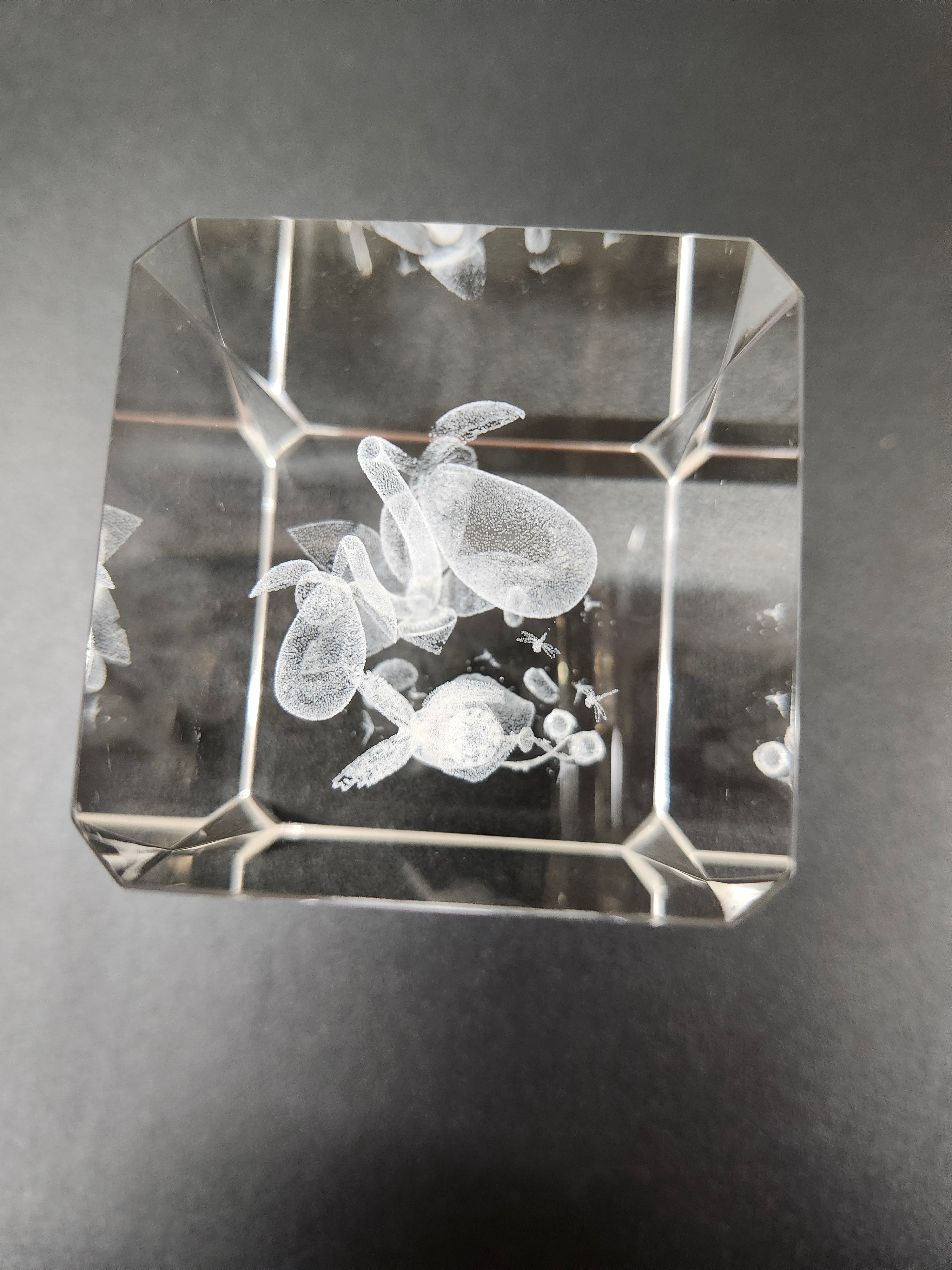 Glass decor with light up base