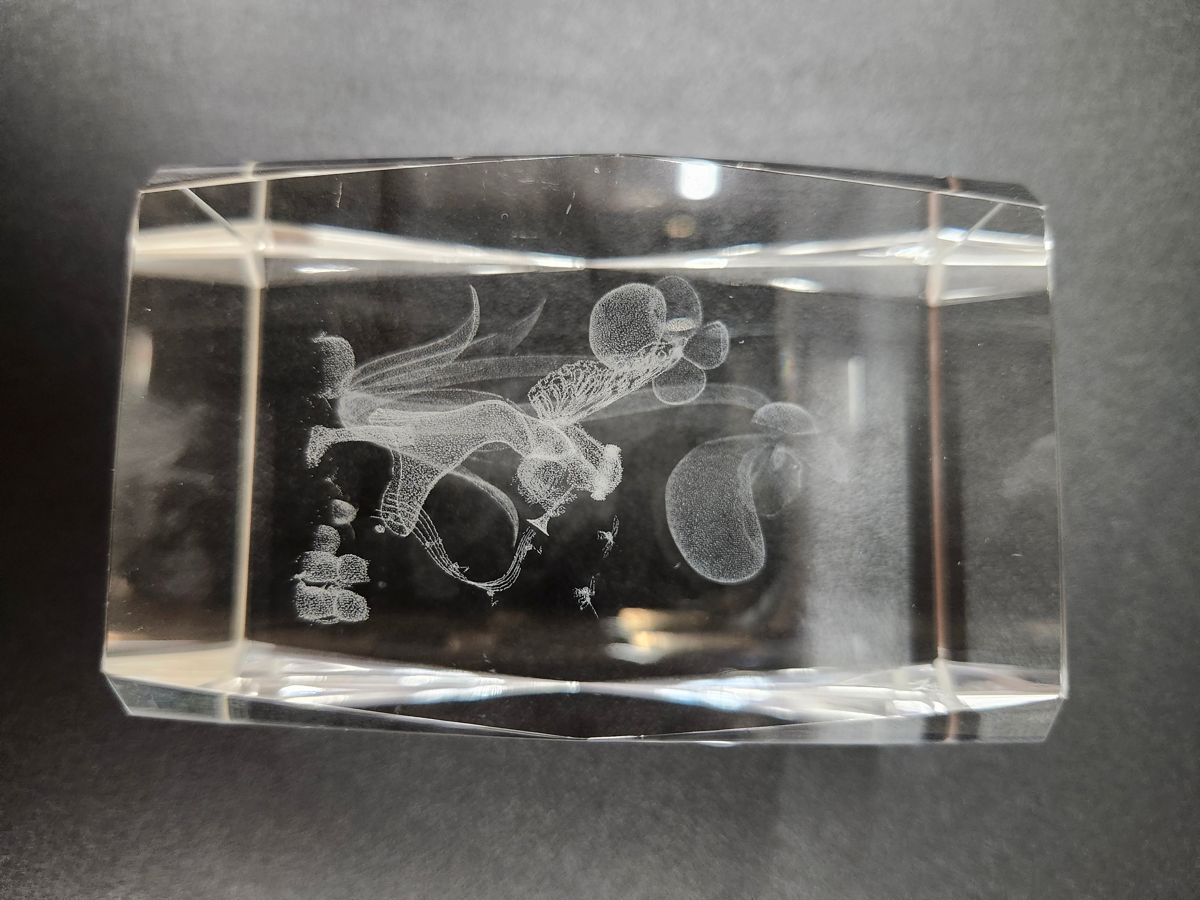 Glass decor with light up base