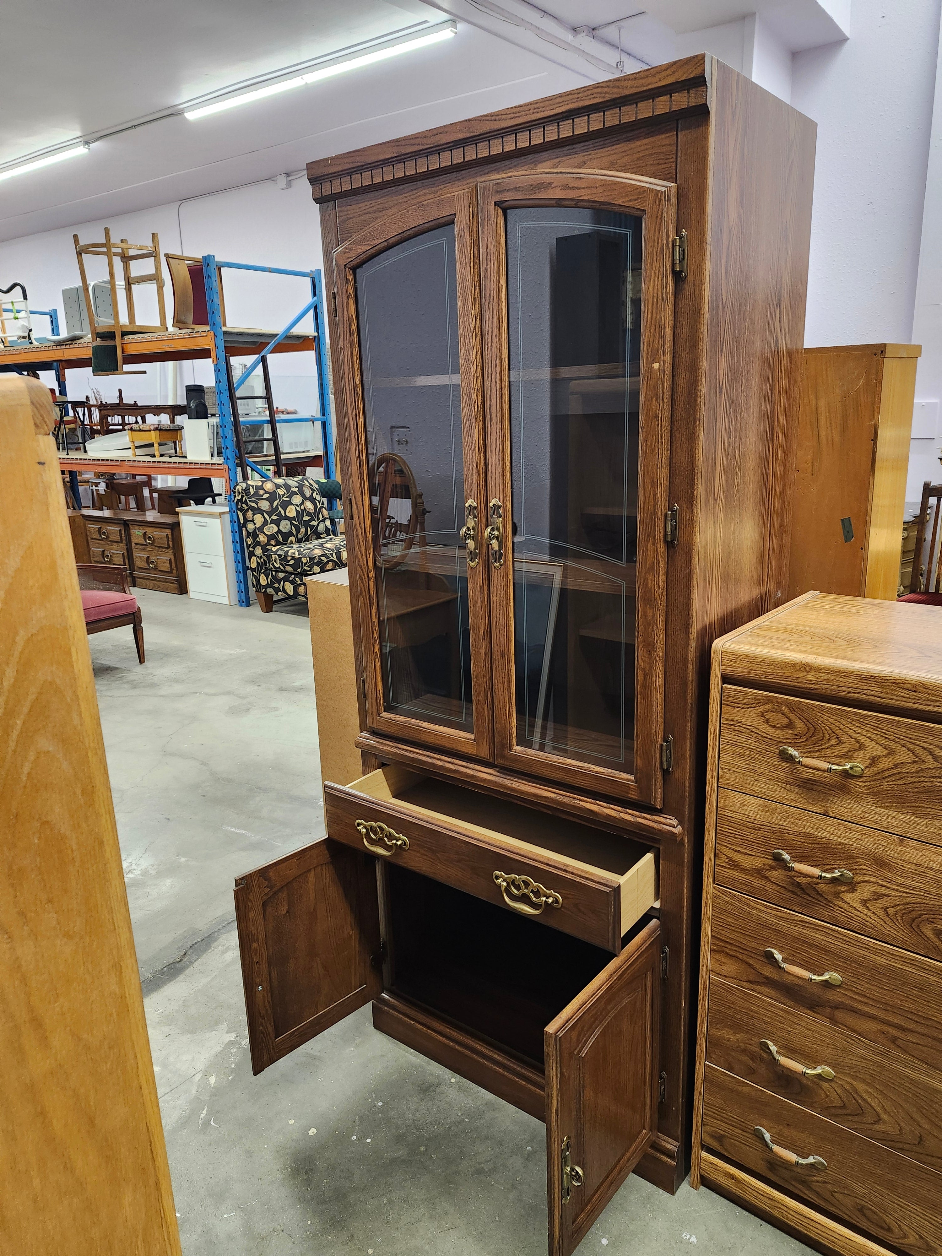 Tall light up cabinet