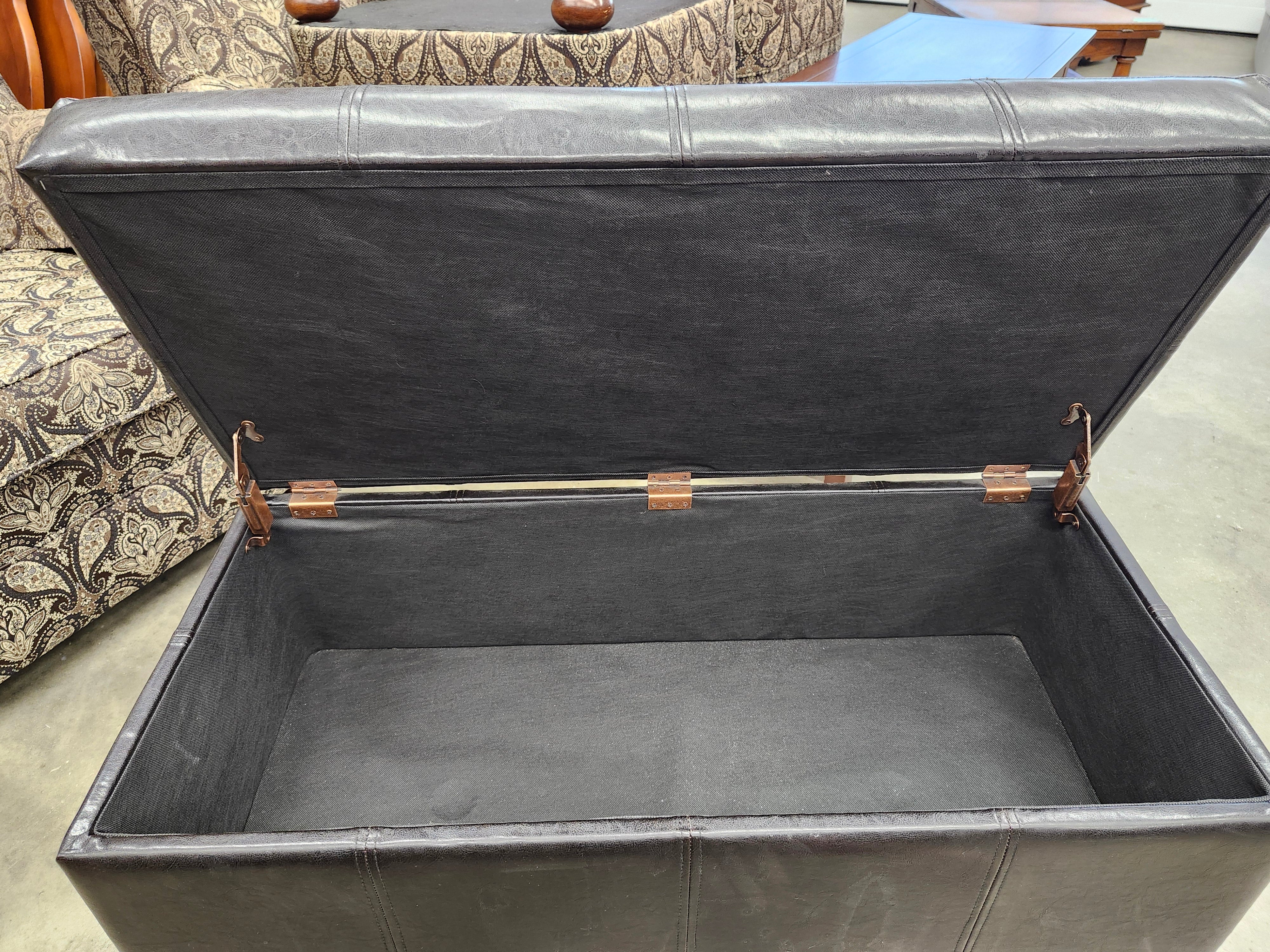 Black ottoman