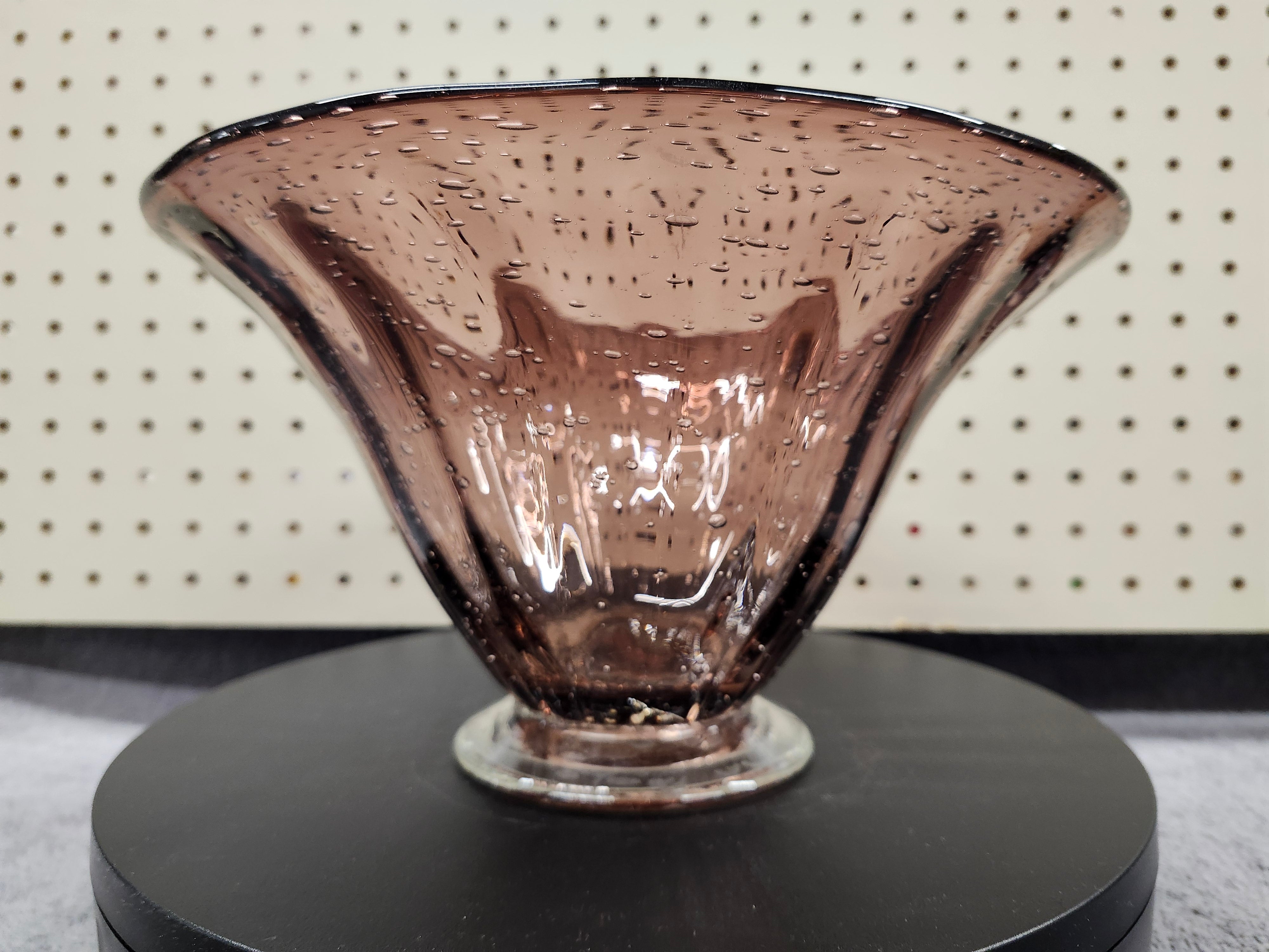 Purple amethyst glass bowl