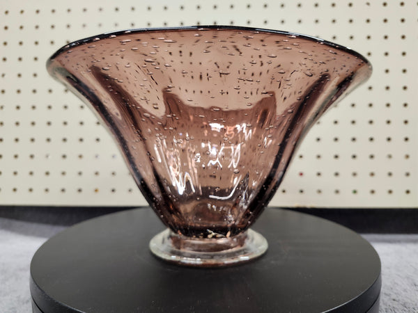 Purple amethyst glass bowl