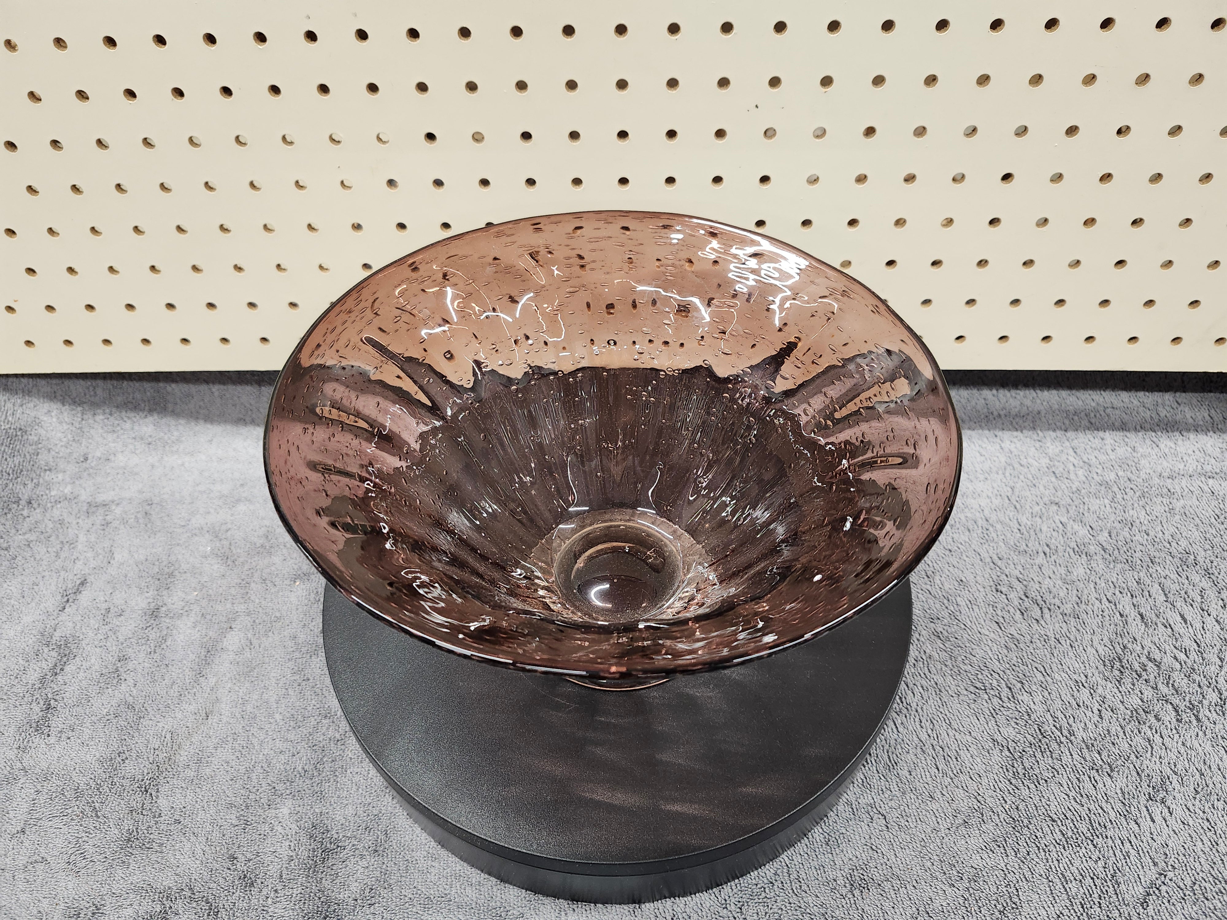 Purple amethyst glass bowl