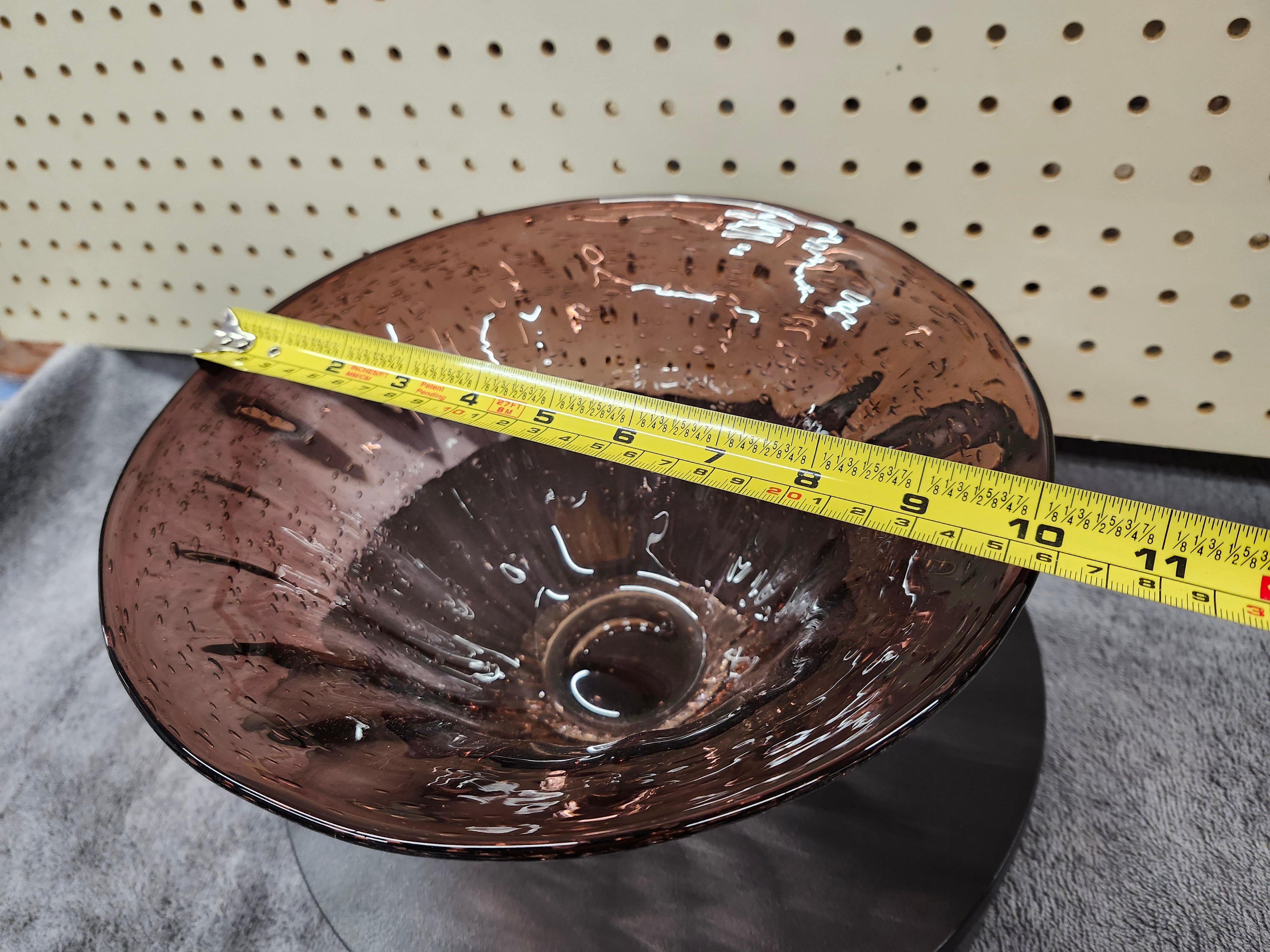 Purple amethyst glass bowl