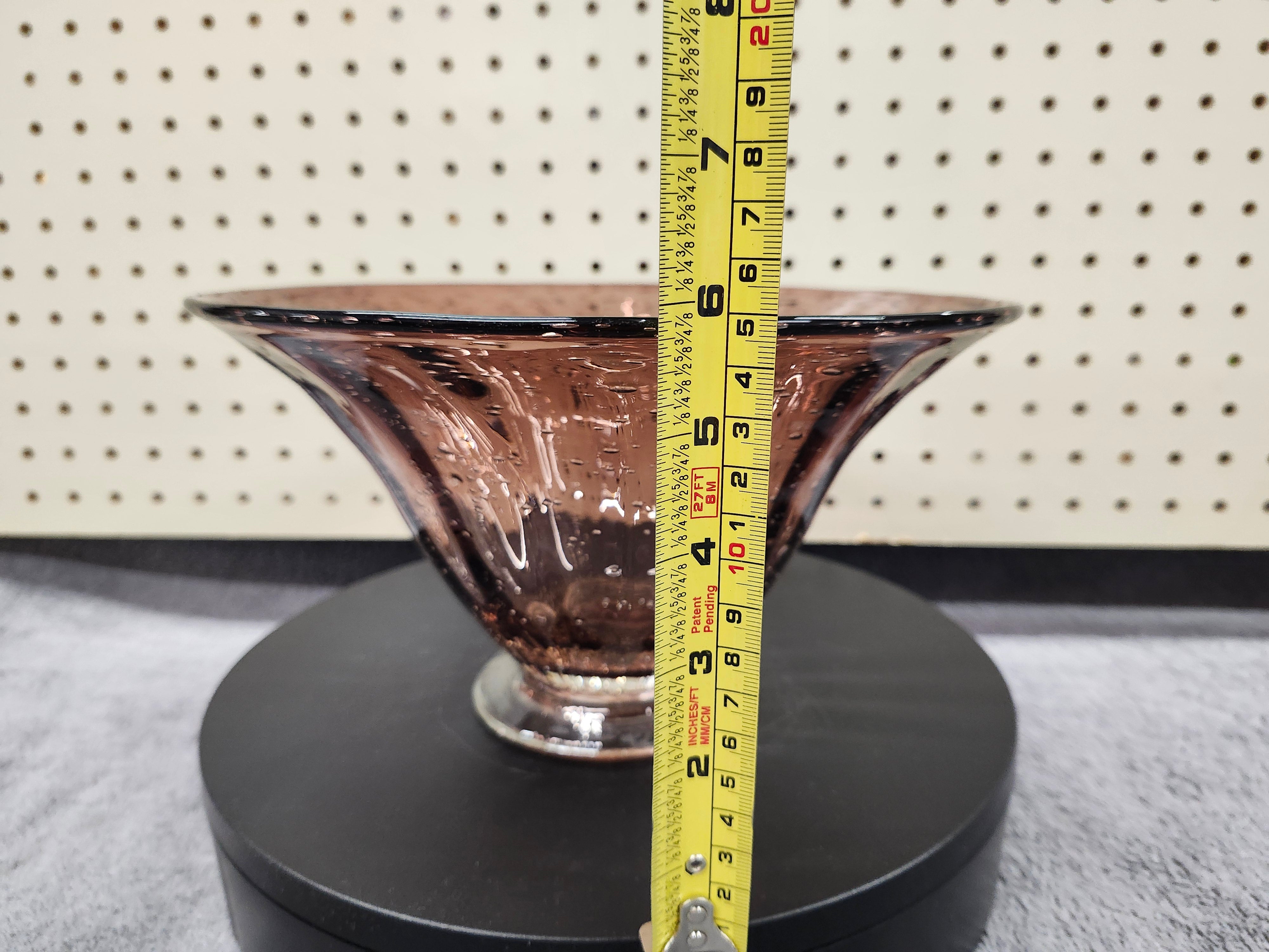 Purple amethyst glass bowl