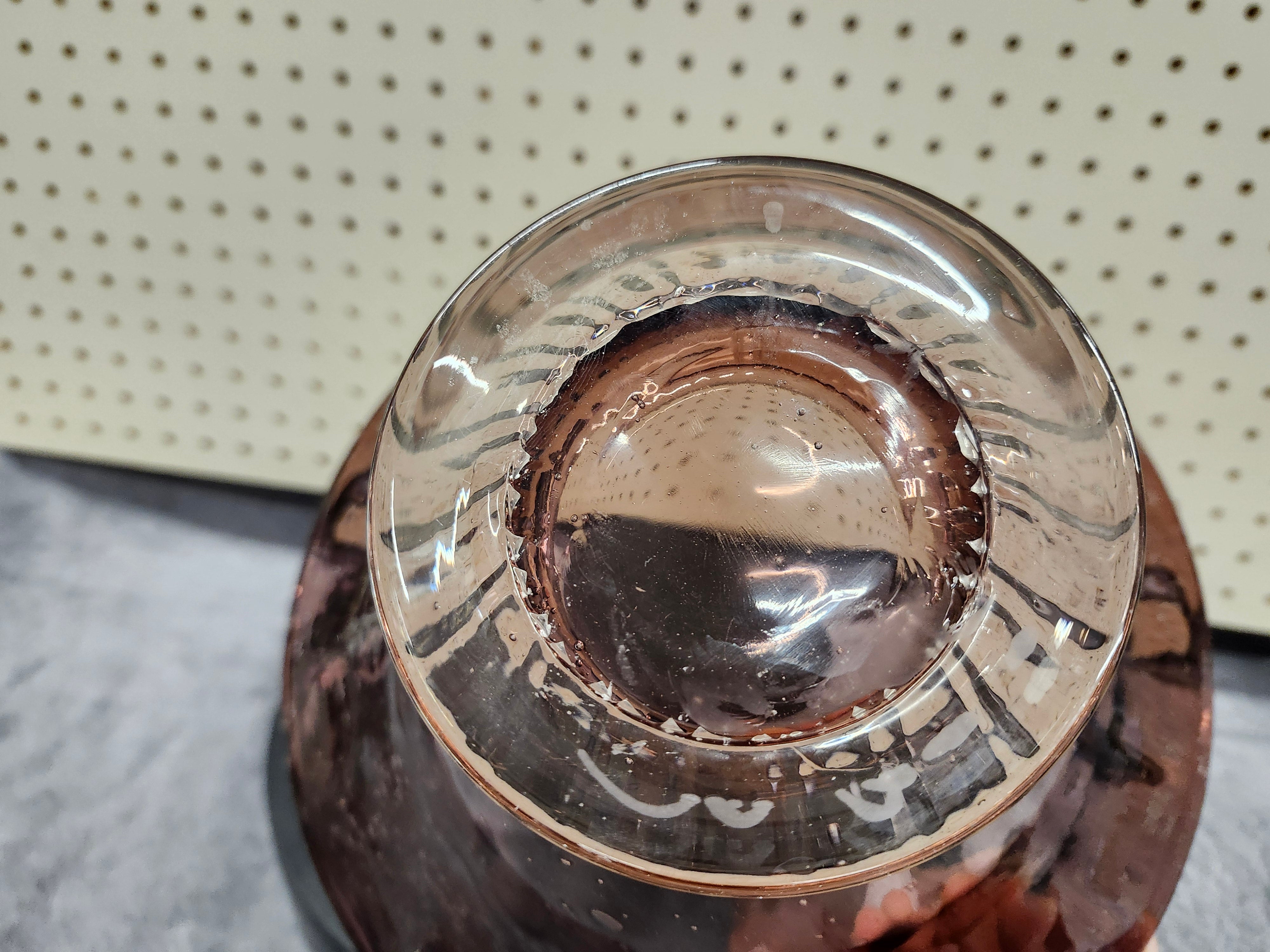 Purple amethyst glass bowl