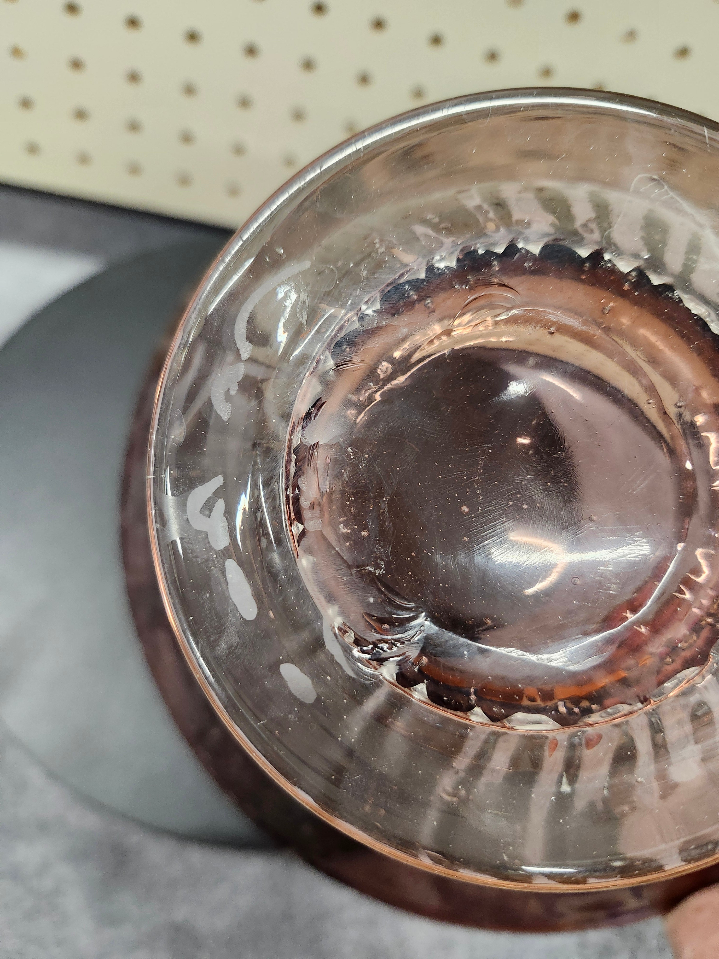 Purple amethyst glass bowl