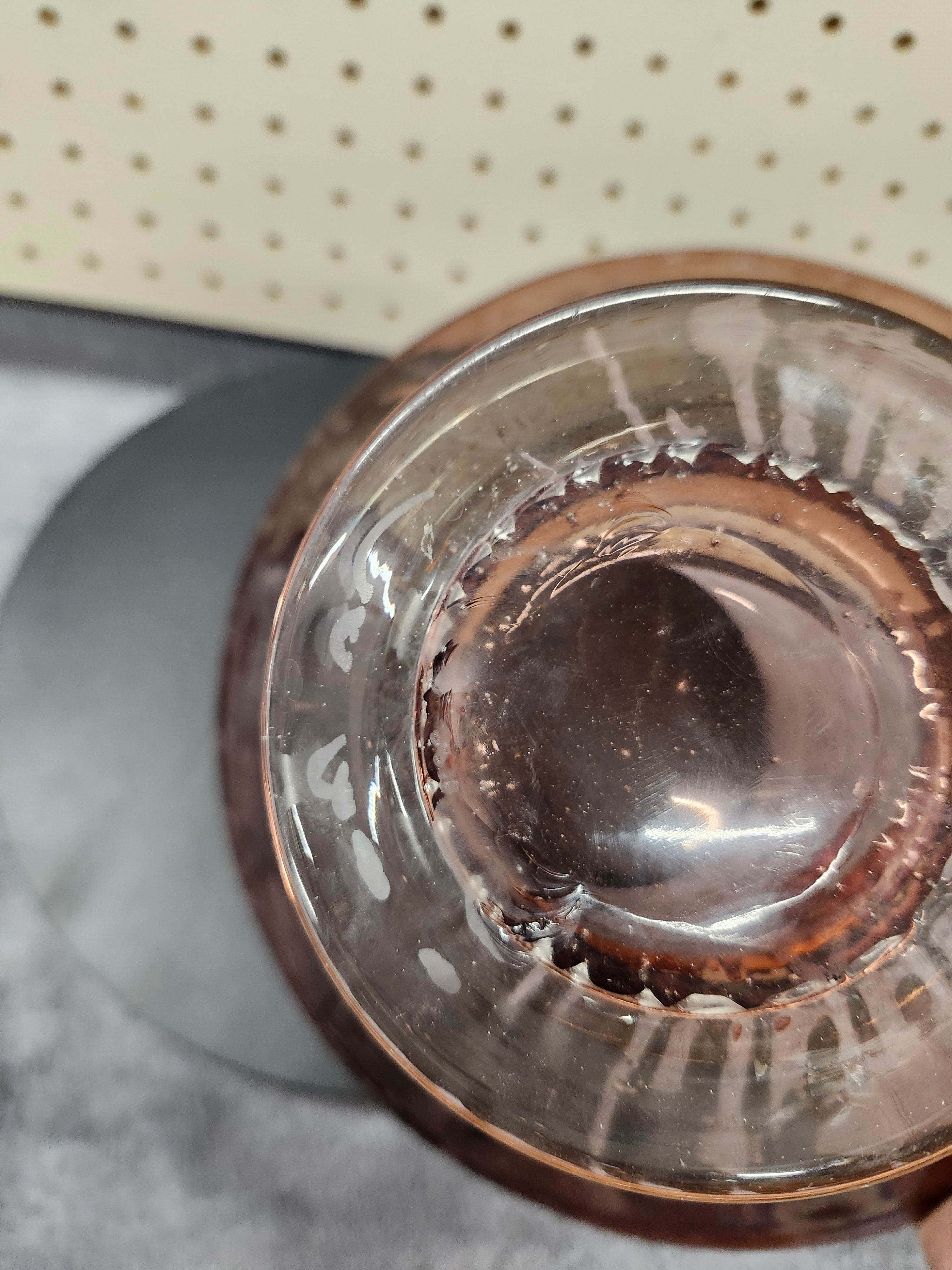 Purple amethyst glass bowl