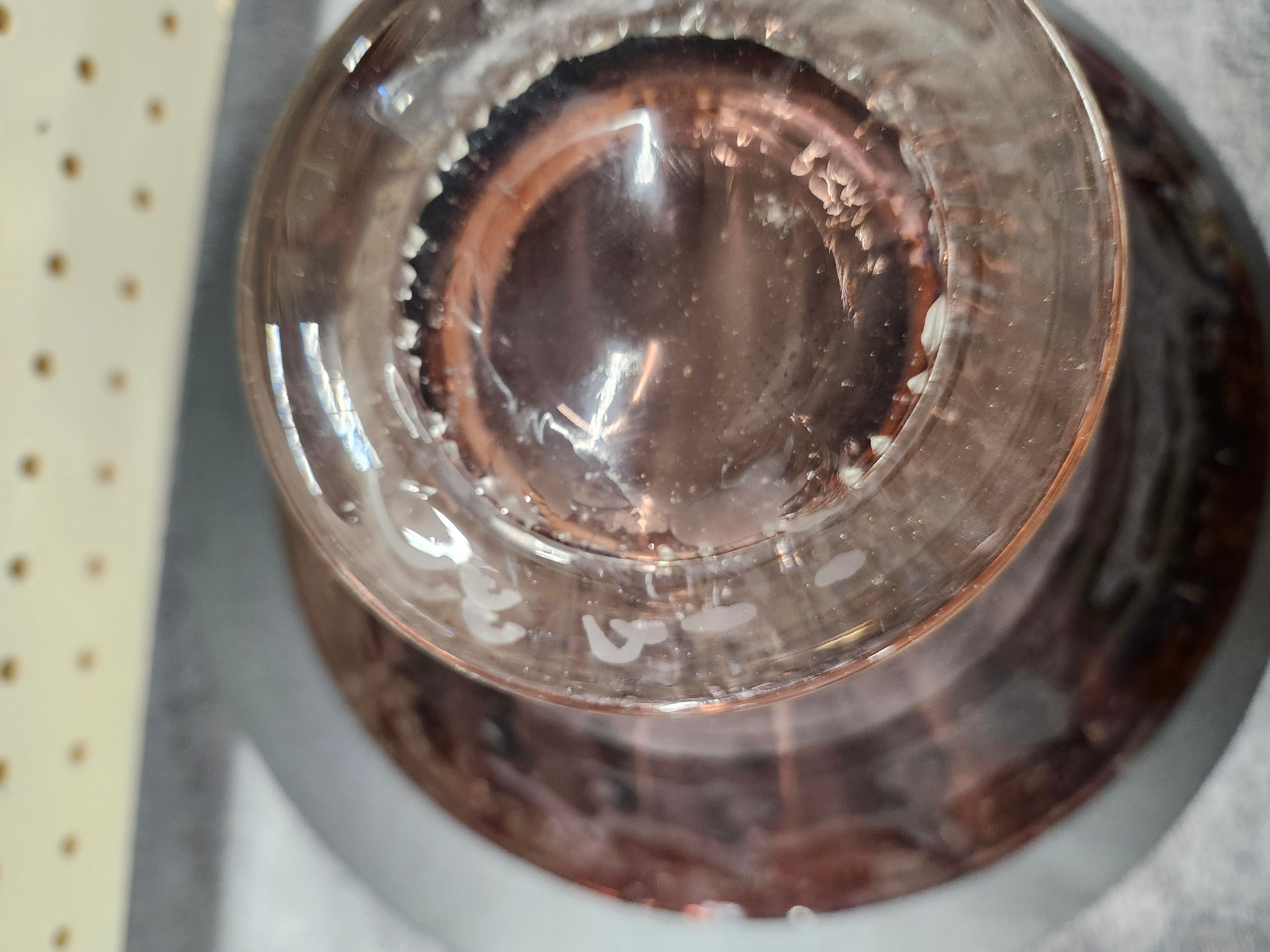 Purple amethyst glass bowl