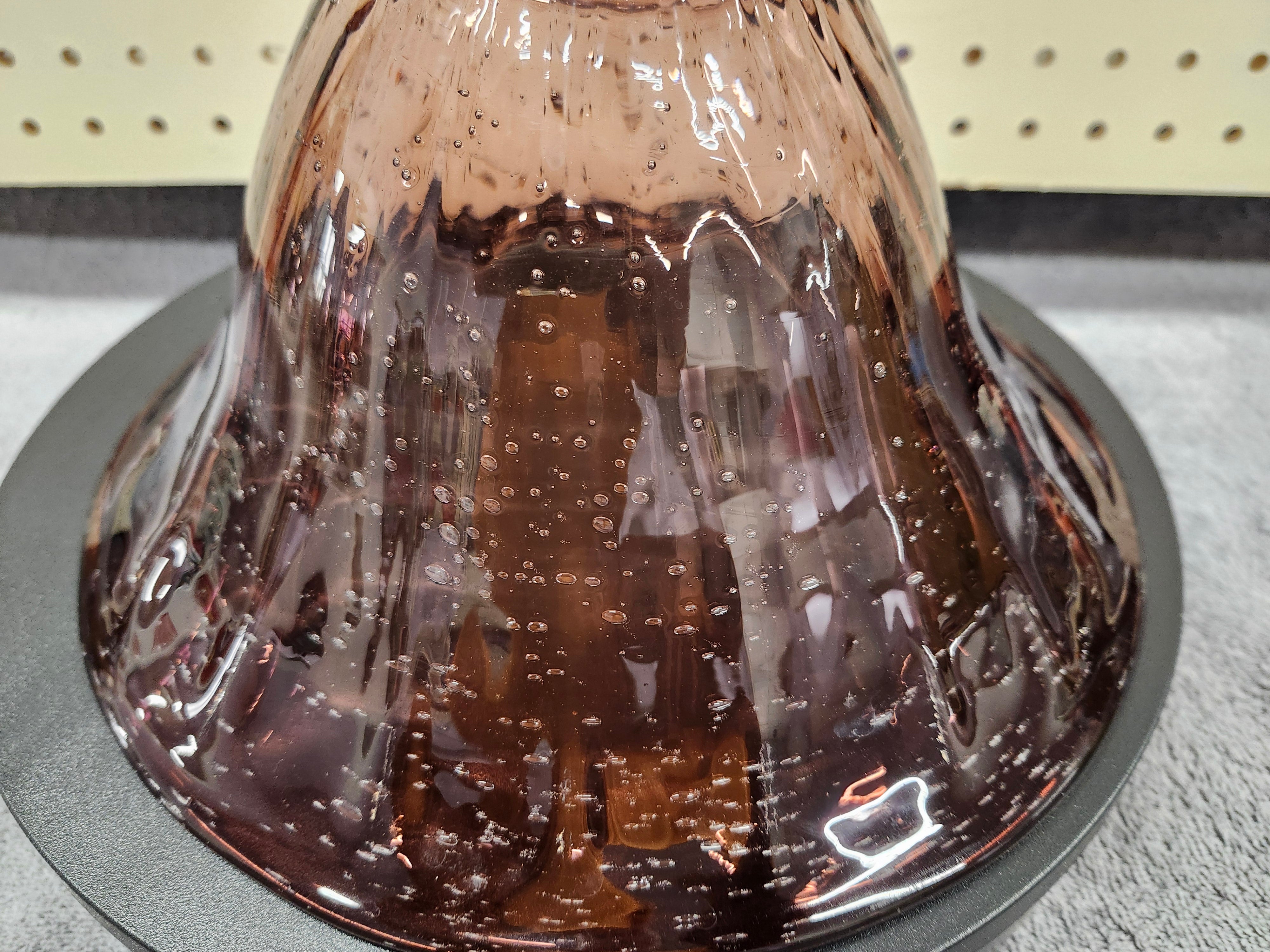 Purple amethyst glass bowl