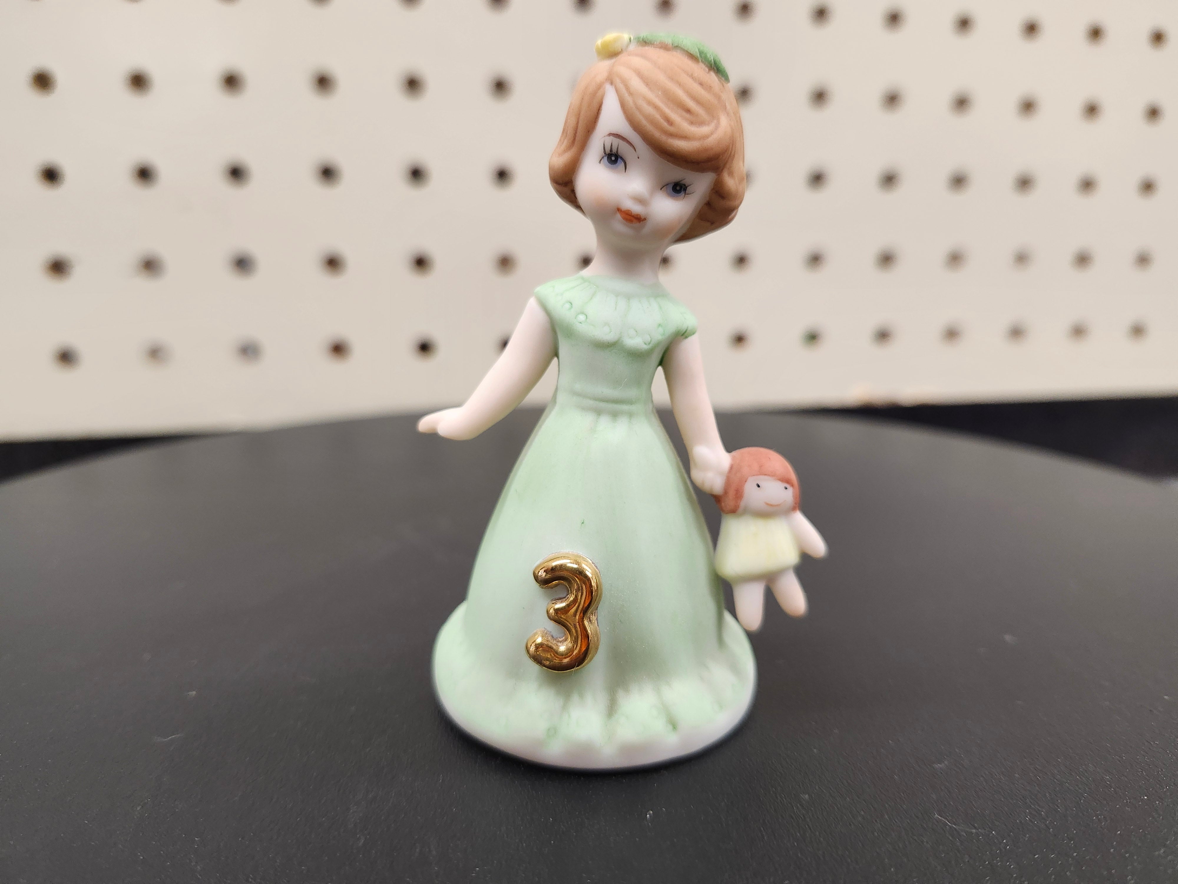 #3 Growing up birthday girl figurines. Brown & blonde hair girls