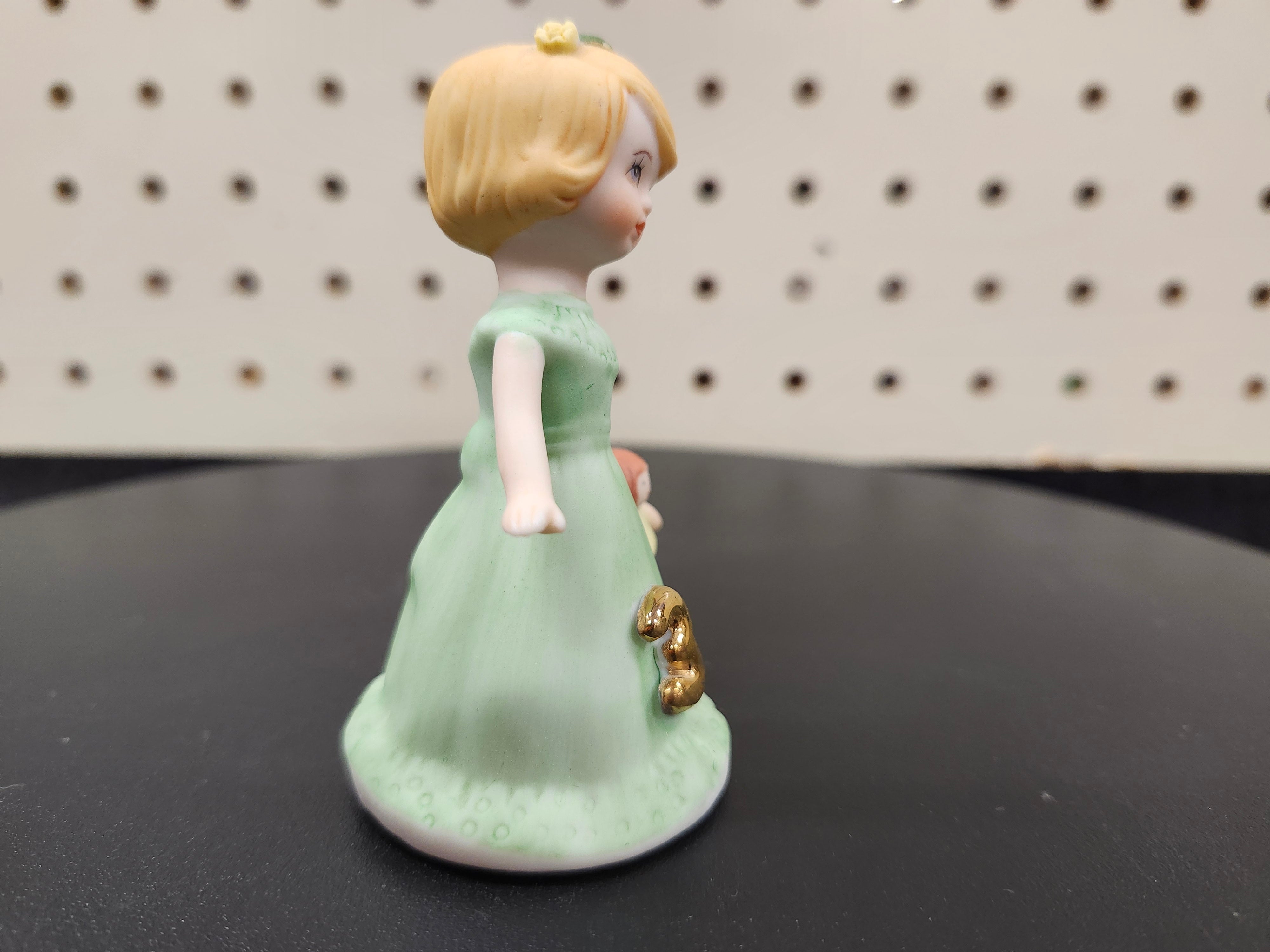 #3 Growing up birthday girl figurines. Brown & blonde hair girls