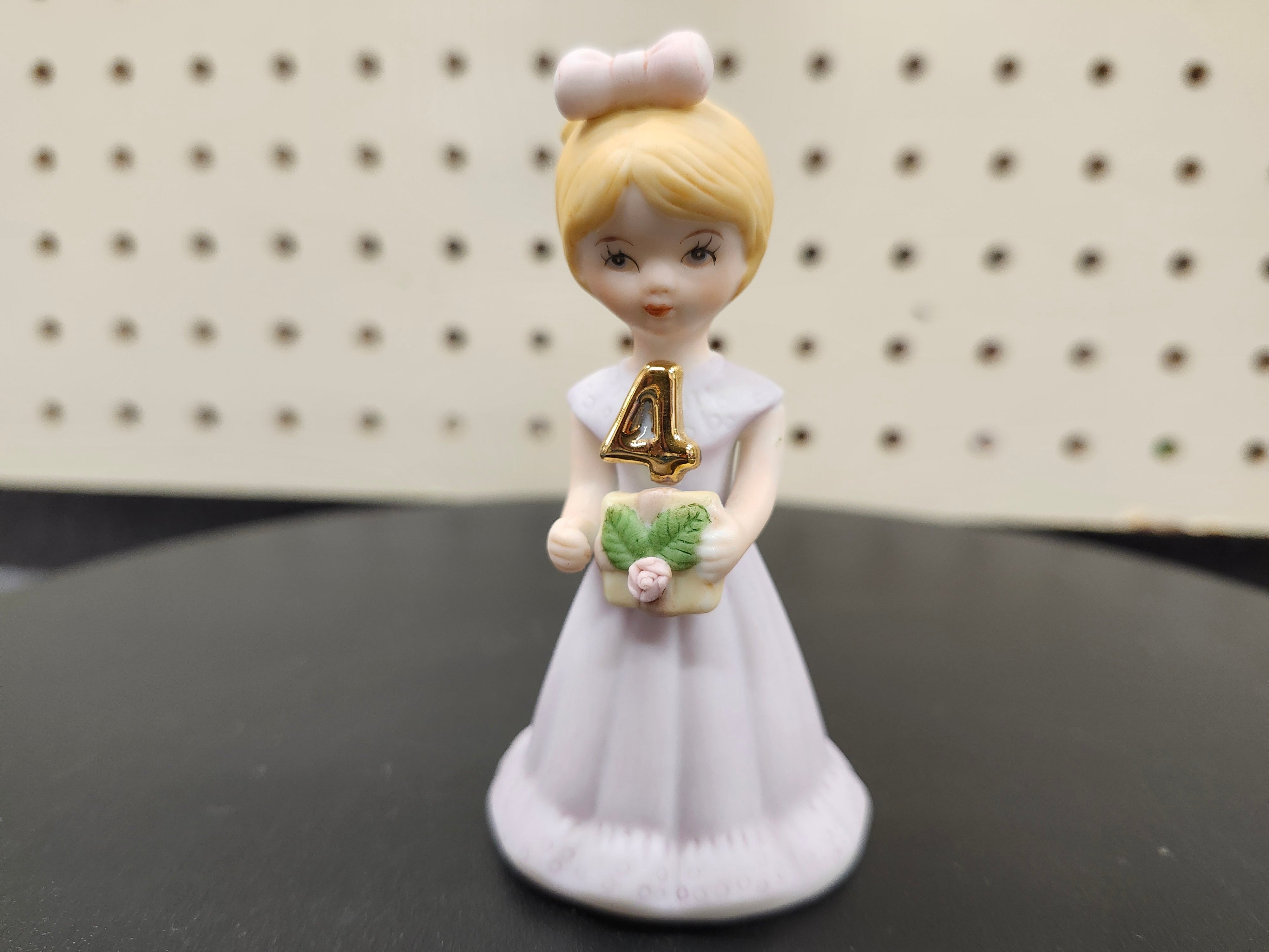 #4 Growing up birthday girl figurines. Brown & blonde hair girls
