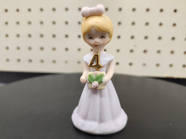 #4 Growing up birthday girl figurines. Brown & blonde hair girls