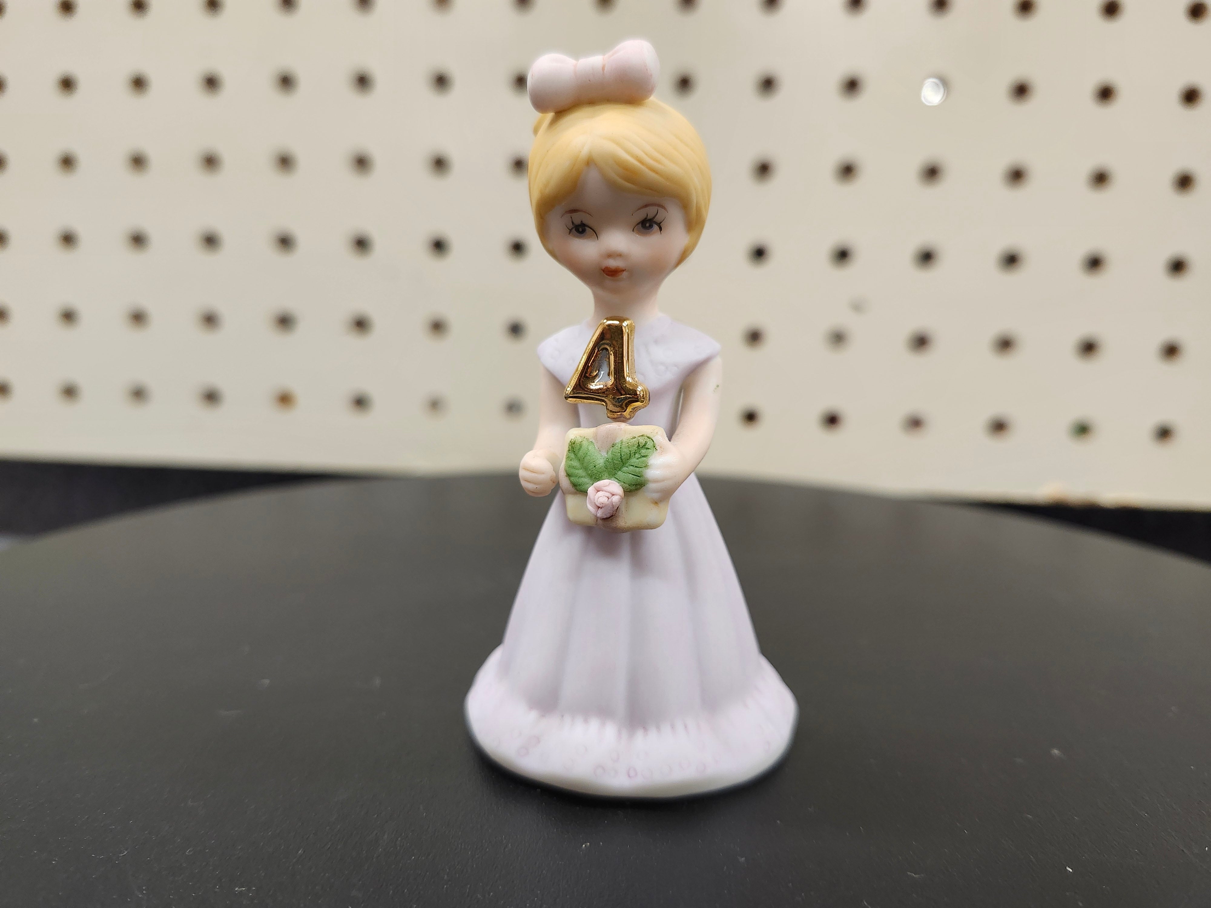 #4 Growing up birthday girl figurines. Brown & blonde hair girls