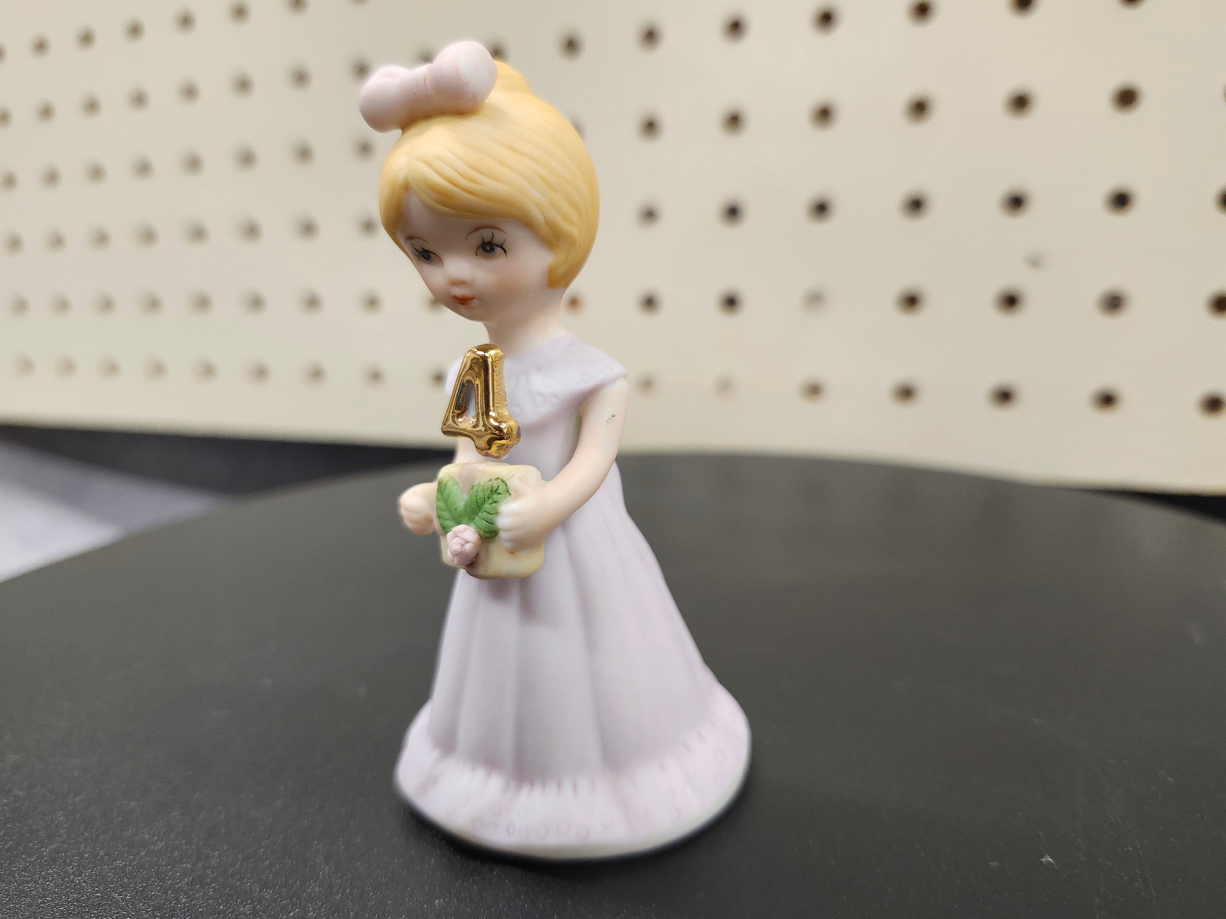#4 Growing up birthday girl figurines. Brown & blonde hair girls
