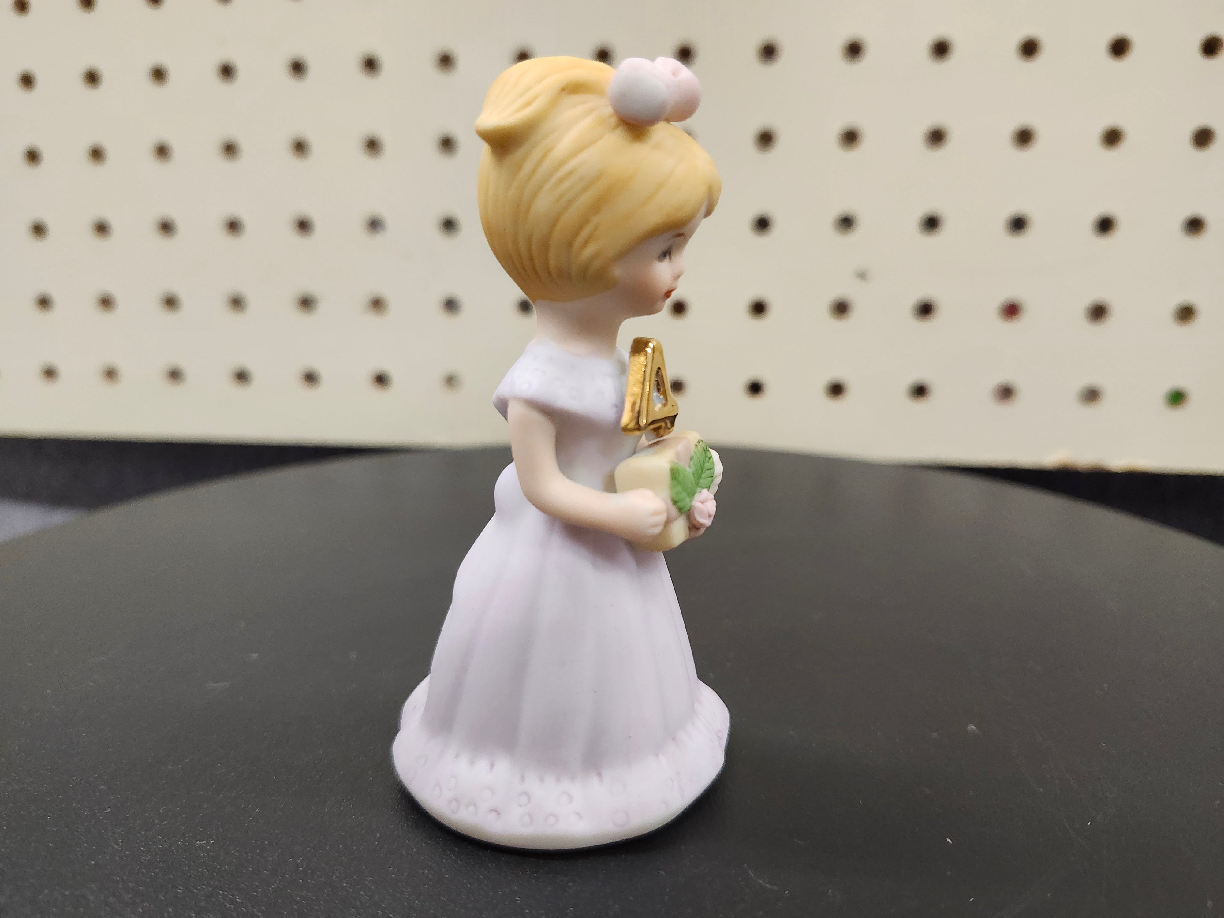 #4 Growing up birthday girl figurines. Brown & blonde hair girls