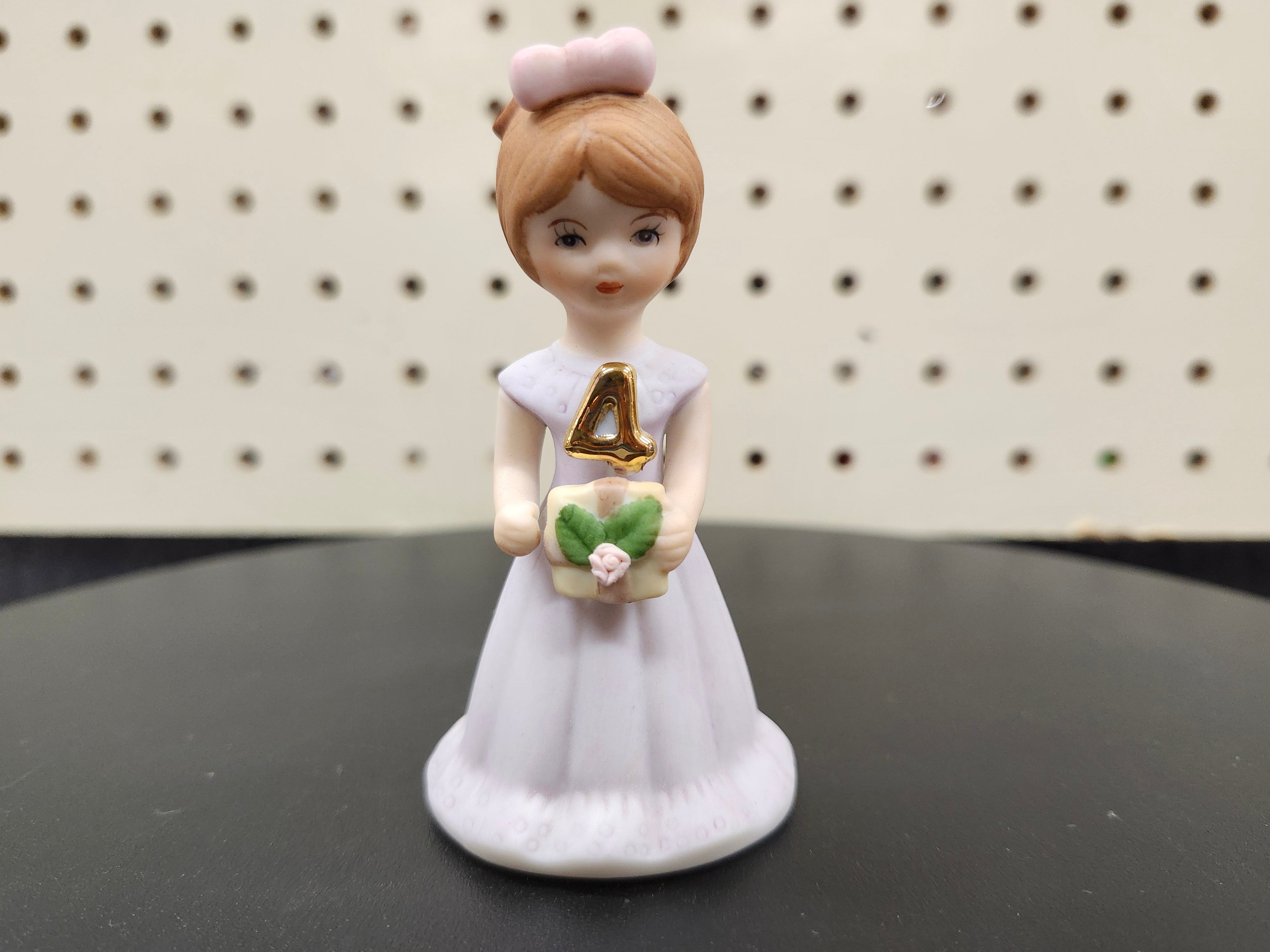 #4 Growing up birthday girl figurines. Brown & blonde hair girls